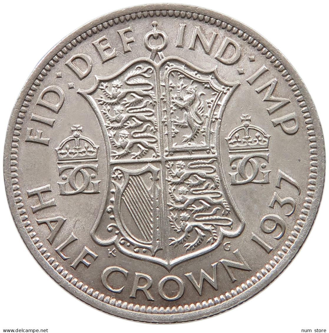 GREAT BRITAIN HALFCROWN 1937 George VI. (1936-1952) #t085 0421 - K. 1/2 Crown