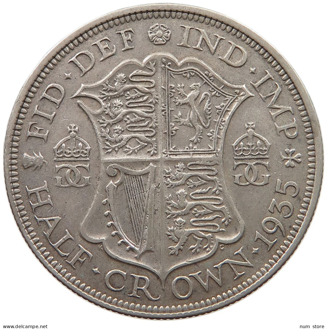 GREAT BRITAIN HALFCROWN 1935 George V. (1910-1936) #t111 0031 - K. 1/2 Crown