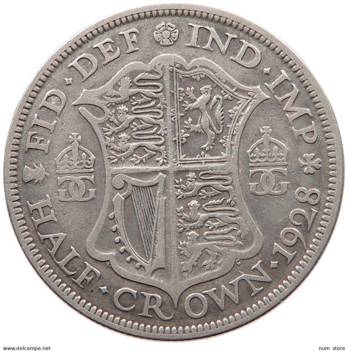 GREAT BRITAIN HALFCROWN 1928 George V. (1910-1936) #c068 0309 - K. 1/2 Crown