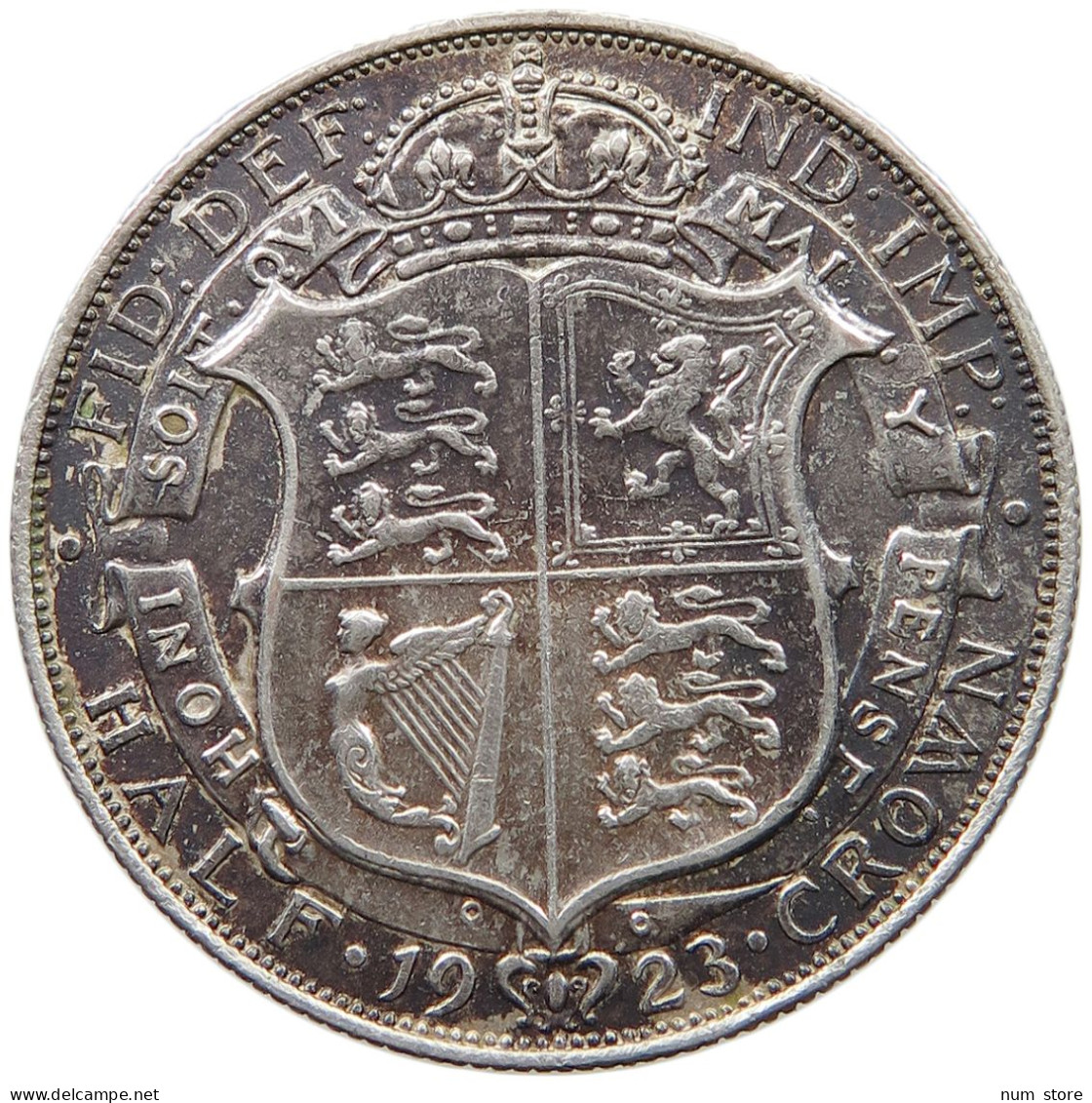 GREAT BRITAIN HALFCROWN 1923 George V. (1910-1936) #t085 0429 - K. 1/2 Crown