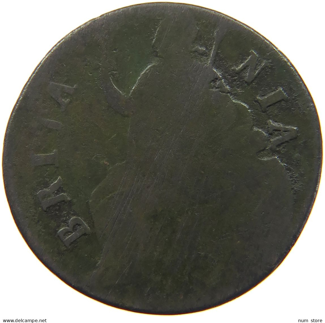 GREAT BRITAIN HALFPENNY  WILLIAM III. (1694-1702) #t155 0195 - B. 1/2 Penny