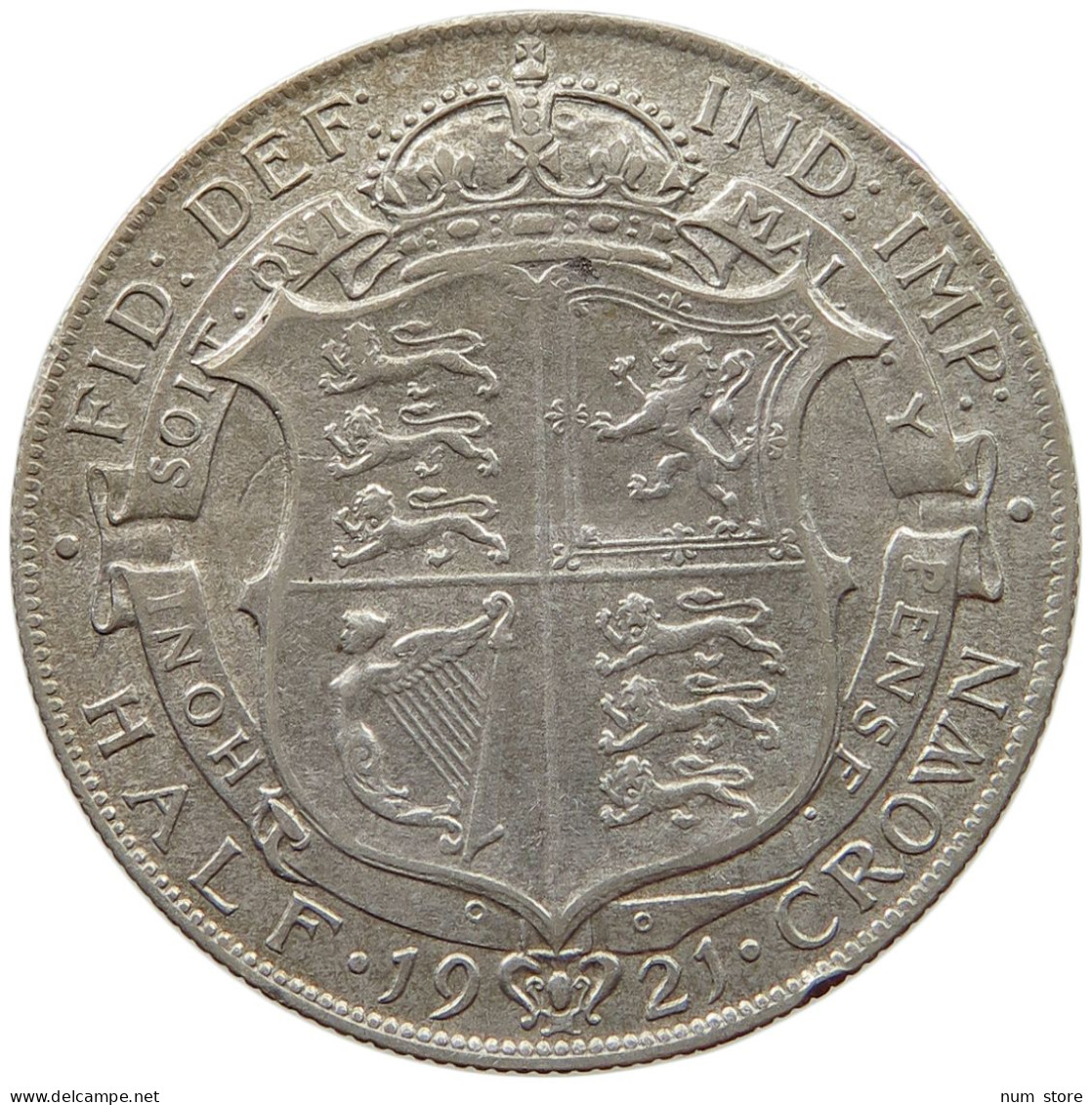 GREAT BRITAIN HALFCROWN 1921 George V. (1910-1936) #t147 0199 - K. 1/2 Crown