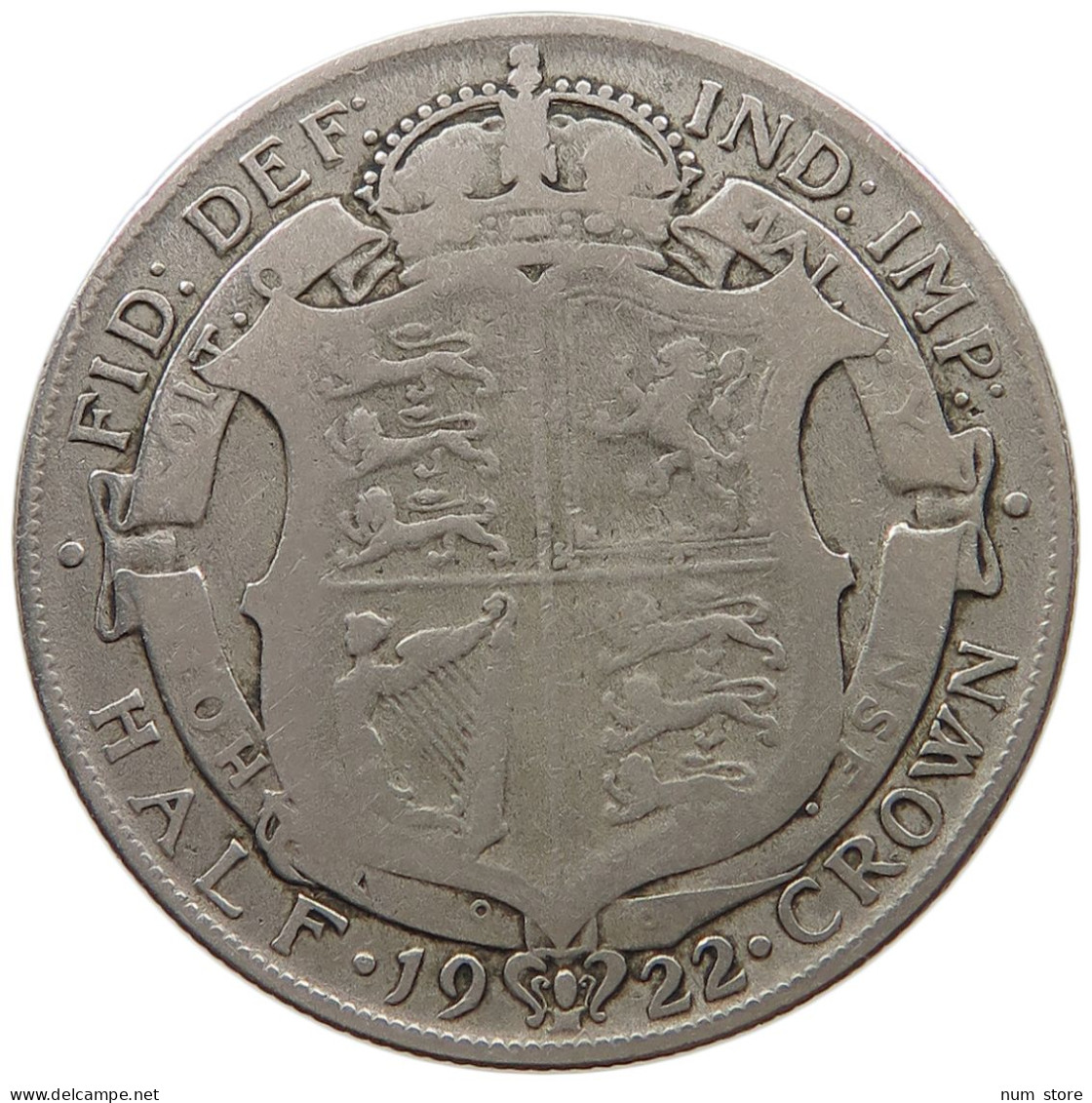 GREAT BRITAIN HALFCROWN 1922 George V. (1910-1936) #a057 0667 - K. 1/2 Crown