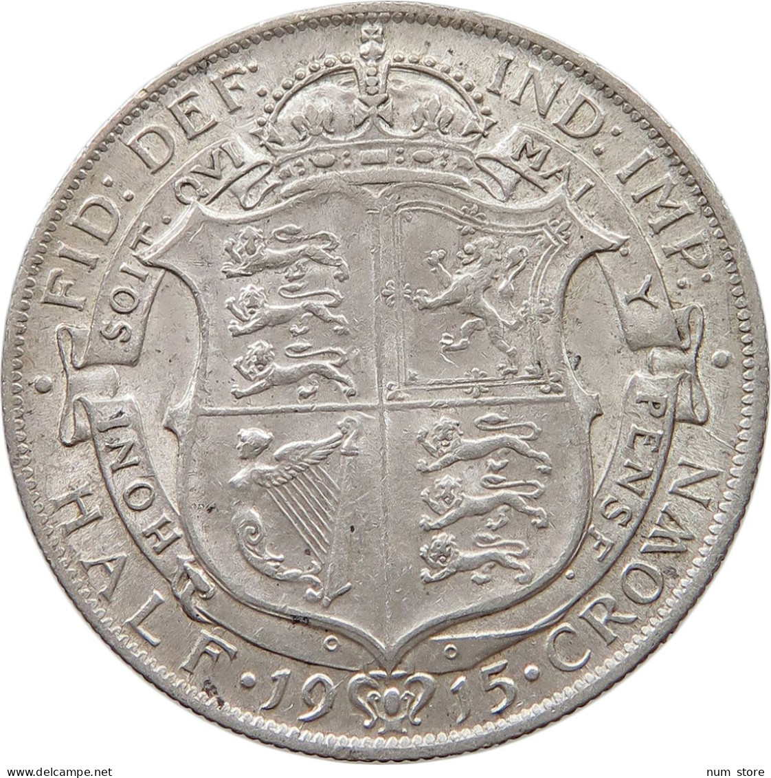 GREAT BRITAIN HALFCROWN 1915 George V. (1910-1936) #t115 0249 - K. 1/2 Crown