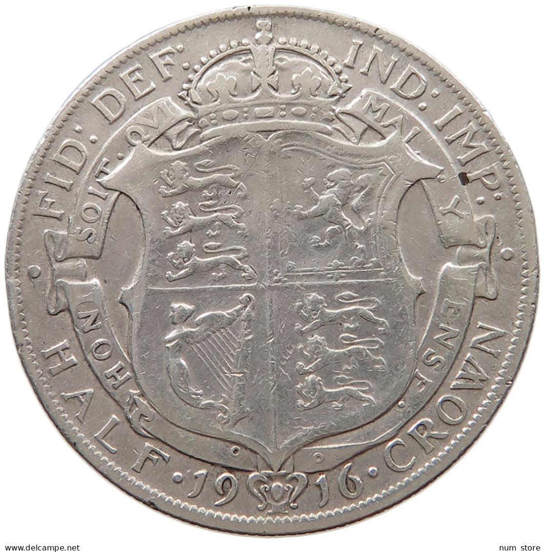 GREAT BRITAIN HALFCROWN 1916 George V. (1910-1936) #s015 0211 - K. 1/2 Crown
