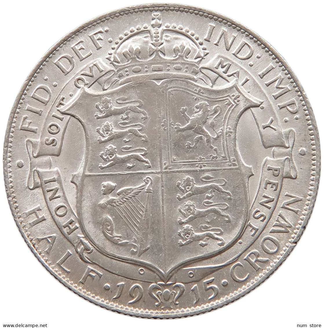 GREAT BRITAIN HALFCROWN 1915 George V. (1910-1936) #t158 0327 - K. 1/2 Crown