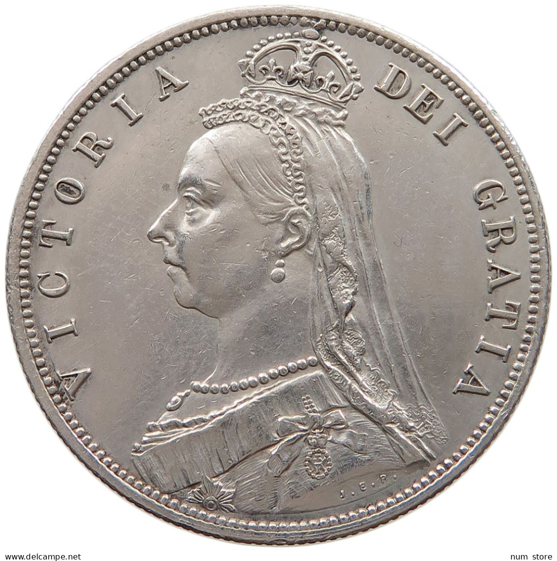 GREAT BRITAIN HALFCROWN 1887 Victoria 1837-1901 #t118 0045 - K. 1/2 Crown
