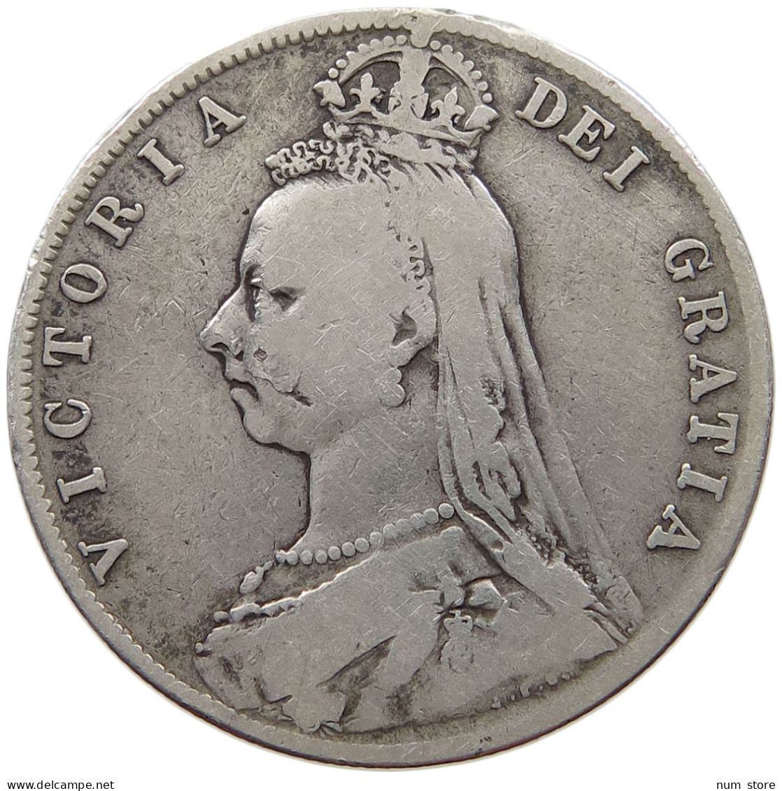 GREAT BRITAIN HALFCROWN 1890 Victoria 1837-1901 #t147 0211 - K. 1/2 Crown