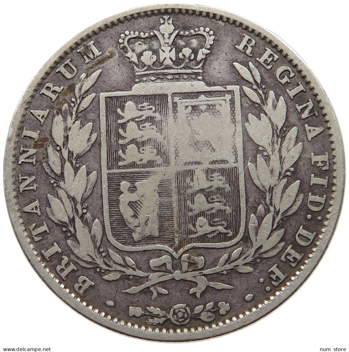 GREAT BRITAIN HALFCROWN 1845 Victoria 1837-1901 #t147 0207 - K. 1/2 Crown