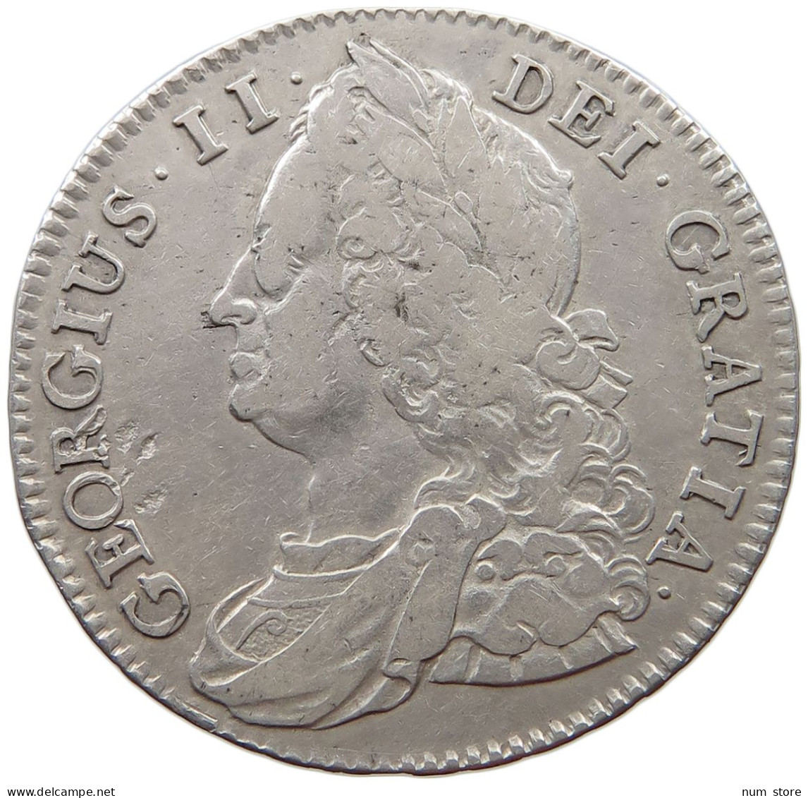 GREAT BRITAIN HALFCROWN 1743 George II. 1727-1760. #t147 0183 - I. 1/2 Crown