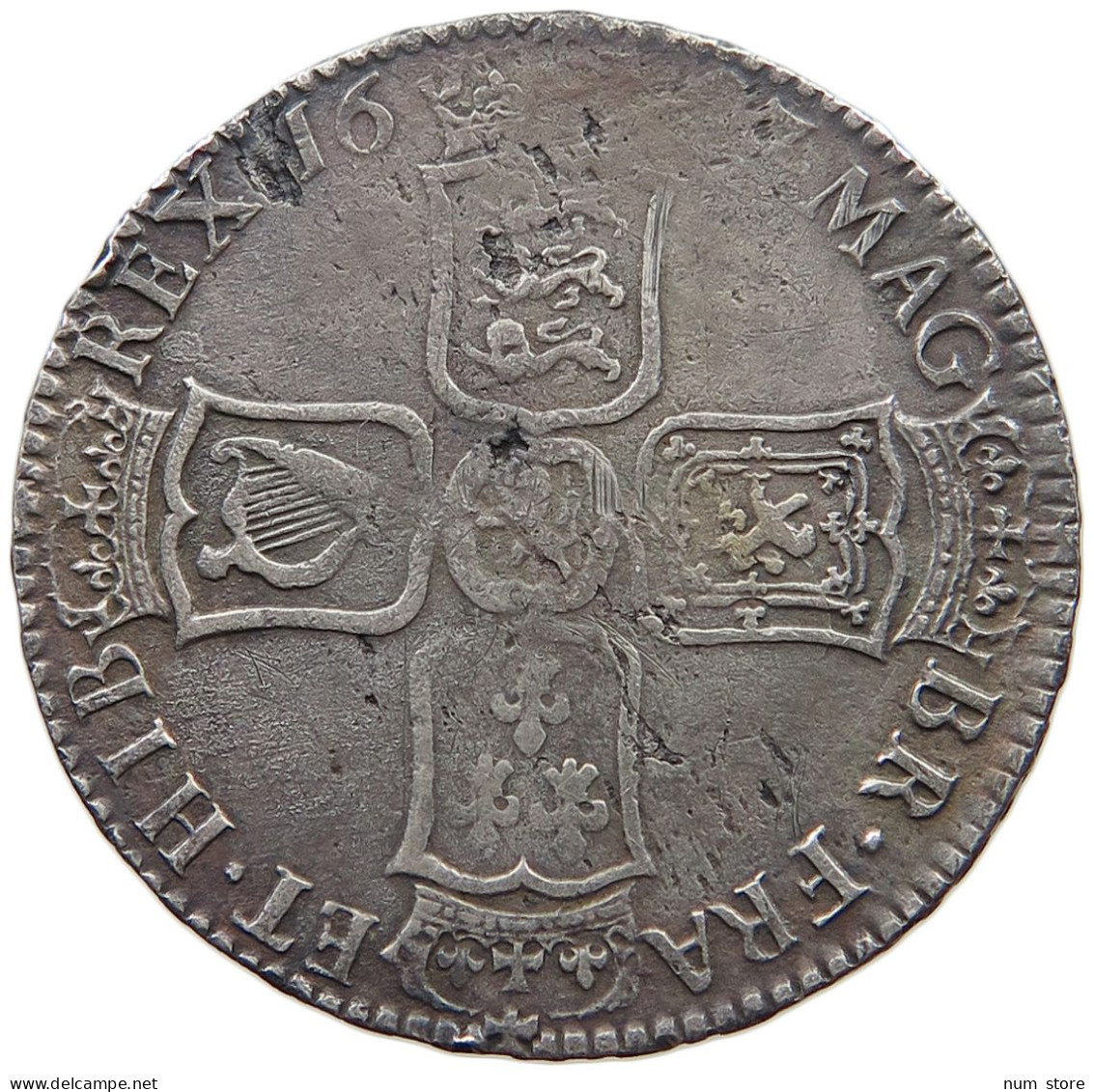 GREAT BRITAIN HALFCROWN 1697 WILLIAM III. (1694-1702) #t082 0019 - I. 1/2 Crown