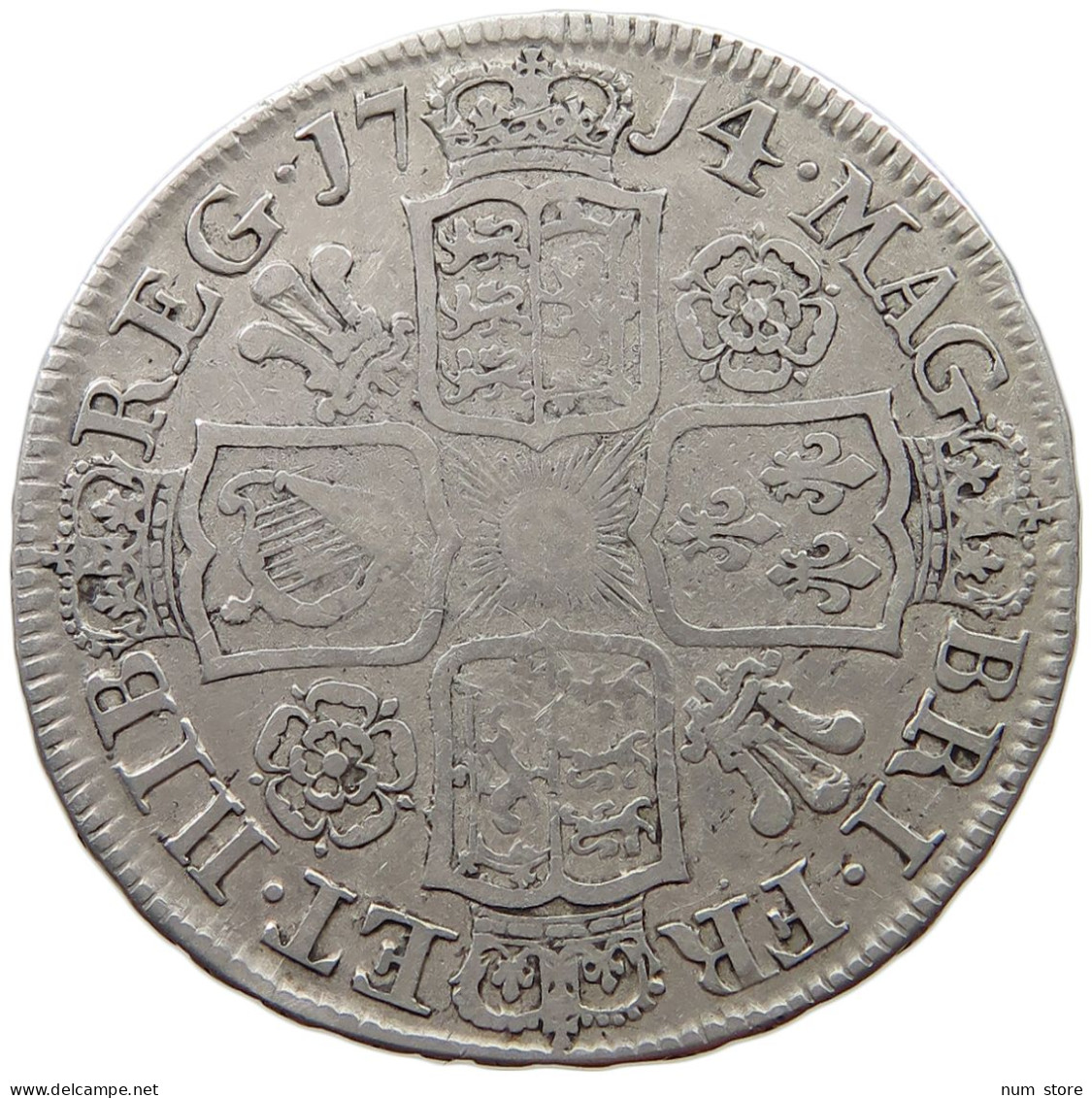 GREAT BRITAIN HALFCROWN 1714 Anne (1702-1714) #t147 0187 - I. 1/2 Crown