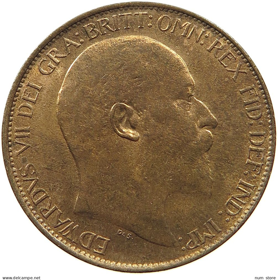 GREAT BRITAIN HALF PENNY 1908 Edward VII., 1901 - 1910 #t058 0527 - C. 1/2 Penny