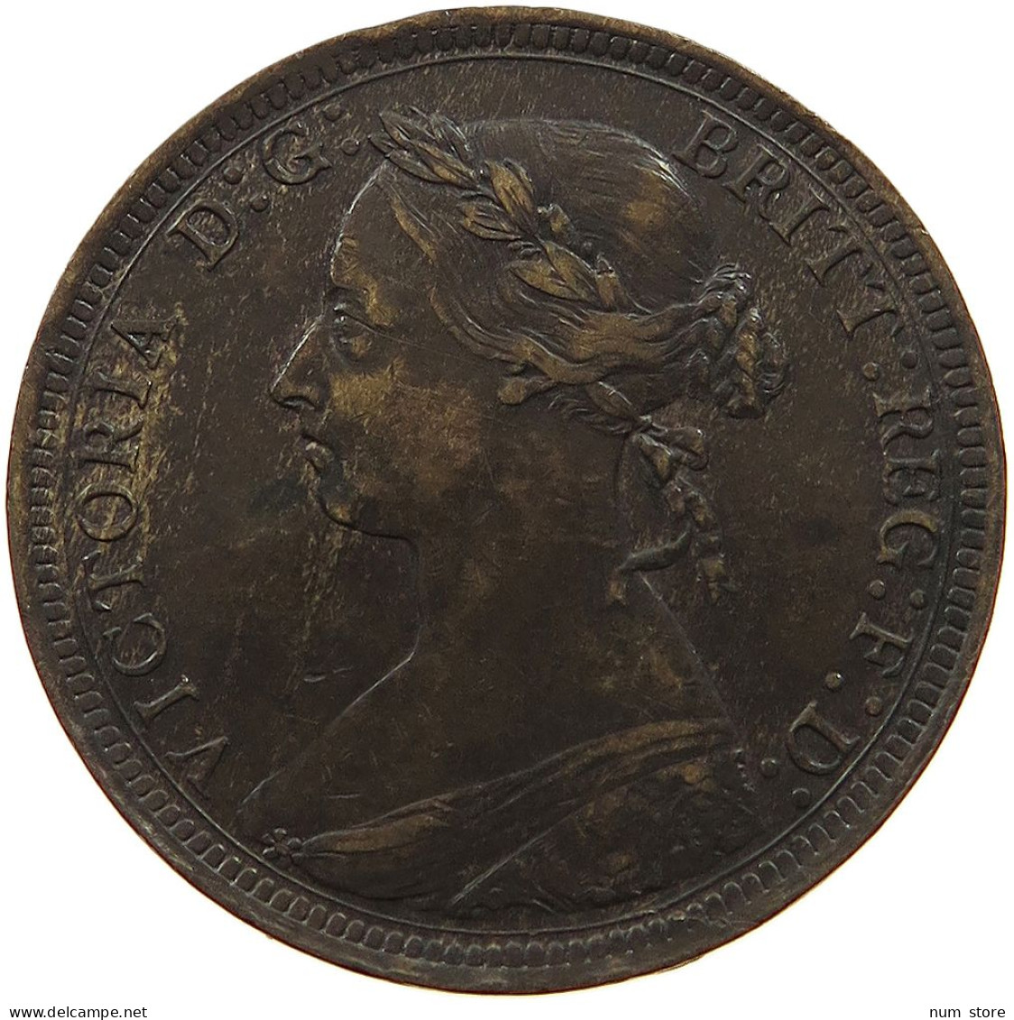 GREAT BRITAIN HALF PENNY 1890 Victoria 1837-1901 #t067 0277 - C. 1/2 Penny