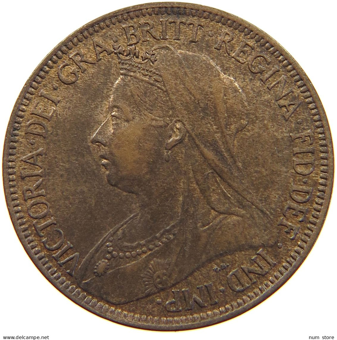 GREAT BRITAIN HALF PENNY 1899 Victoria 1837-1901 #t077 0329 - C. 1/2 Penny