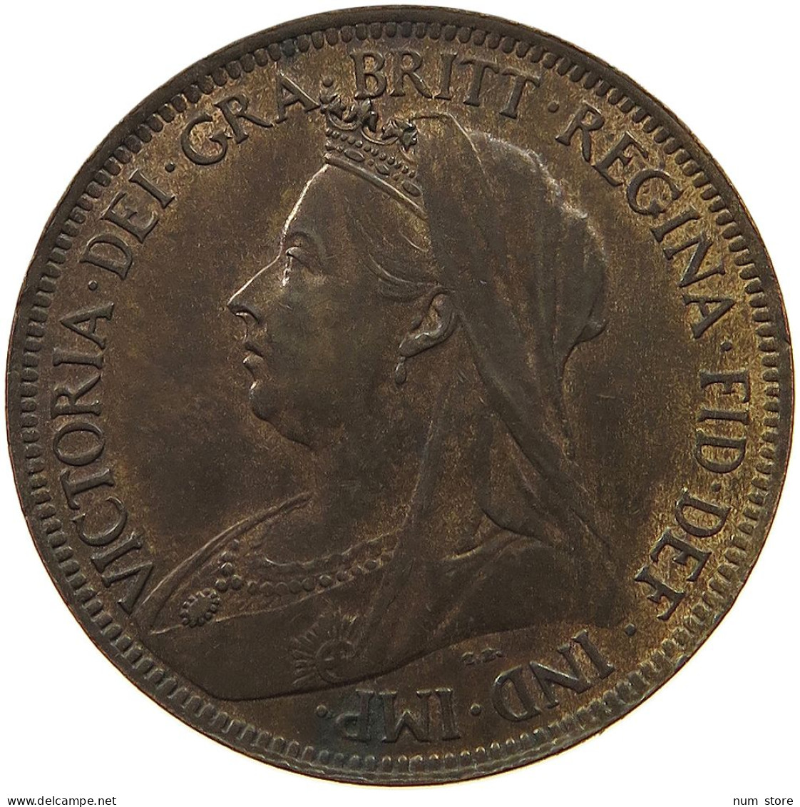 GREAT BRITAIN HALF PENNY 1901 Victoria 1837-1901 #t058 0529 - C. 1/2 Penny
