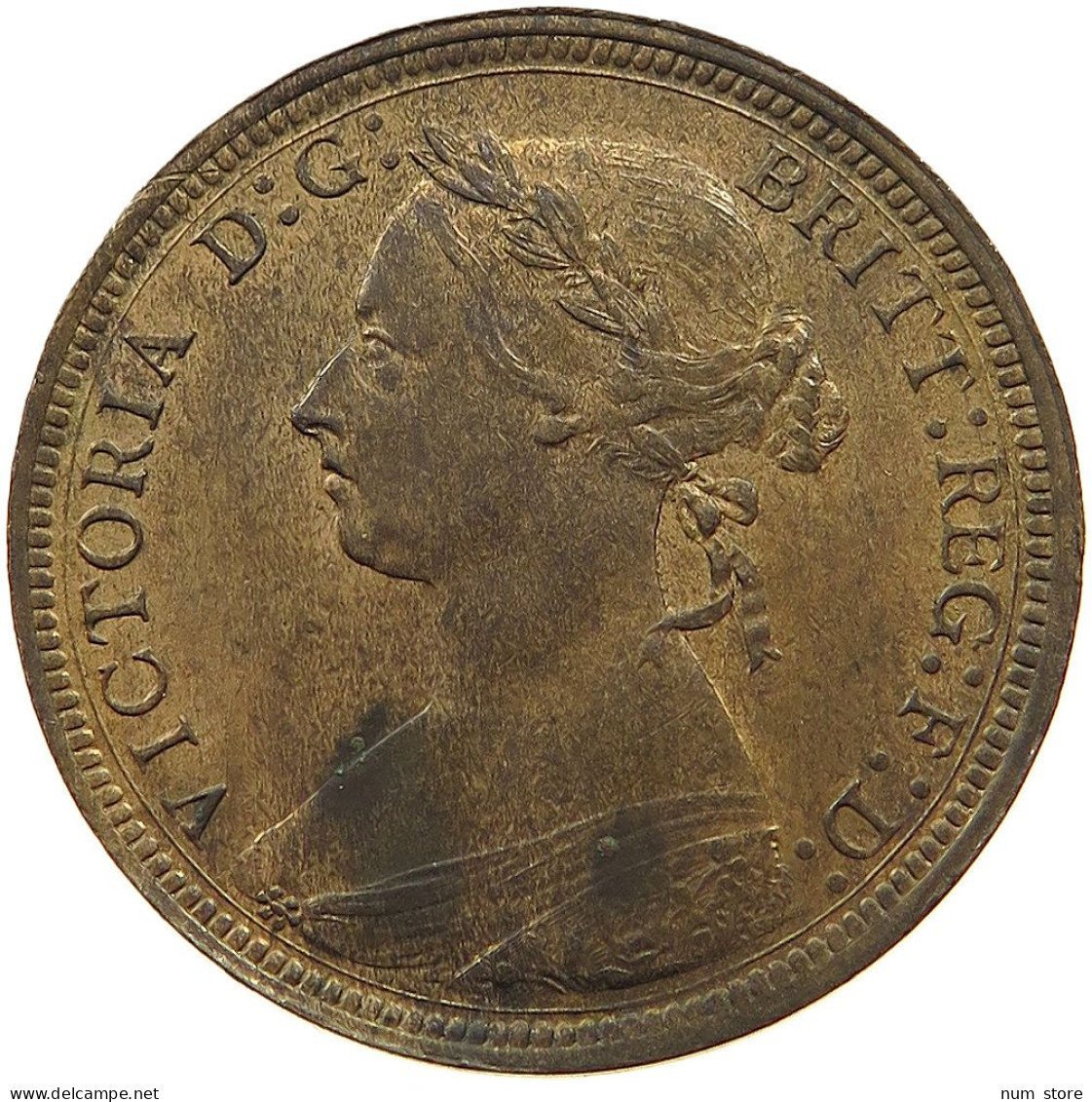 GREAT BRITAIN HALF PENNY 1890 Victoria 1837-1901 #t058 0521 - C. 1/2 Penny