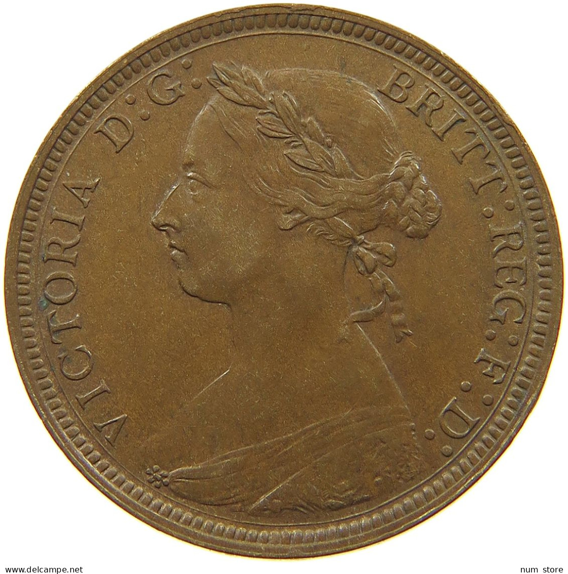 GREAT BRITAIN HALF PENNY 1887 Victoria 1837-1901 #t110 0037 - C. 1/2 Penny