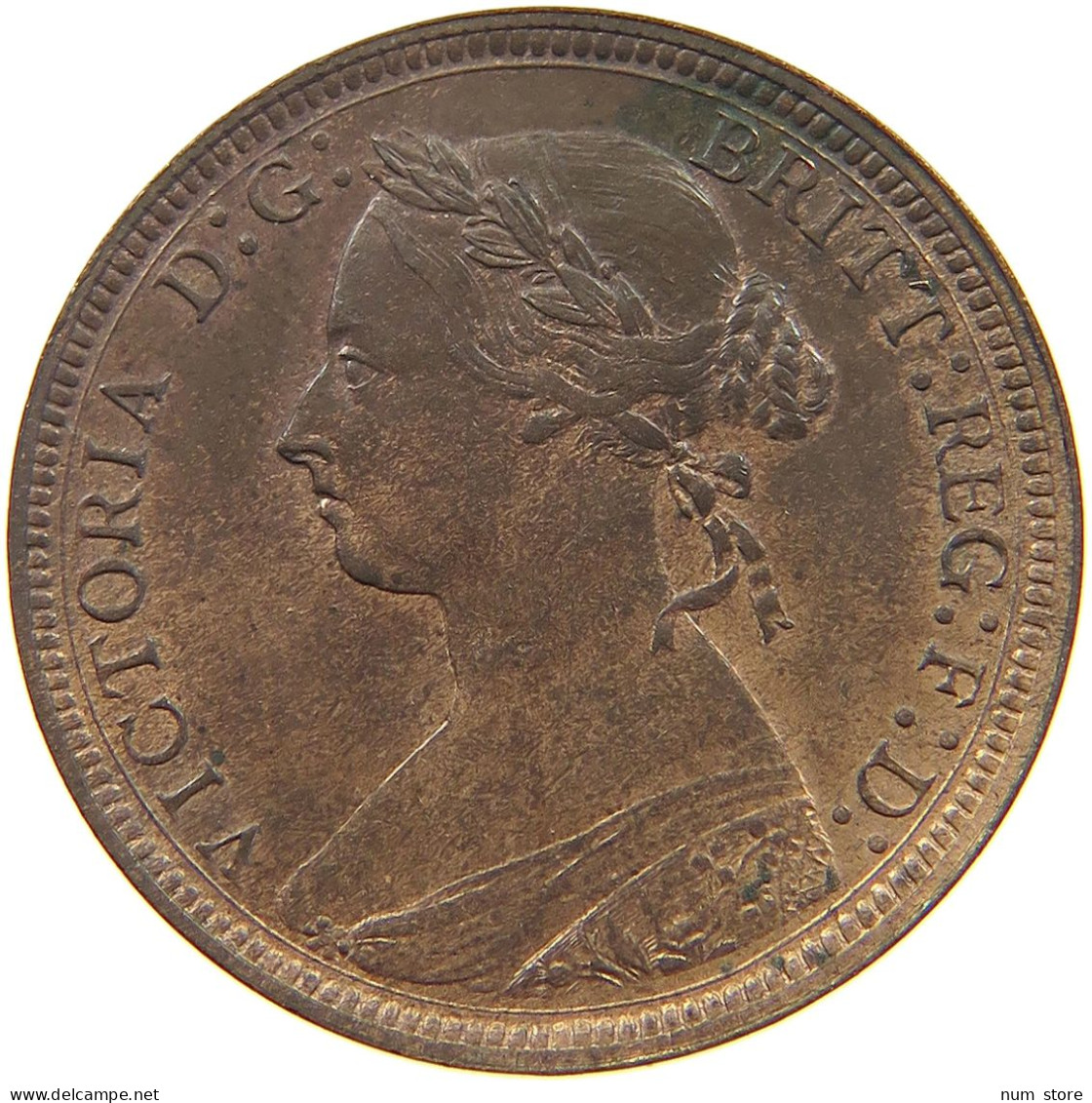 GREAT BRITAIN HALF PENNY 1885 Victoria 1837-1901 #t118 0225 - C. 1/2 Penny