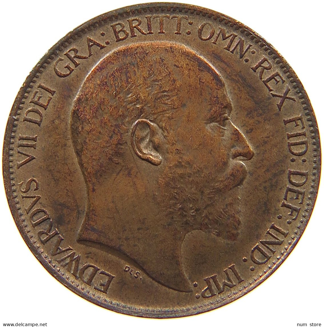 GREAT BRITAIN HALF PENNY 1902 Edward VII., 1901 - 1910 #t107 0055 - C. 1/2 Penny