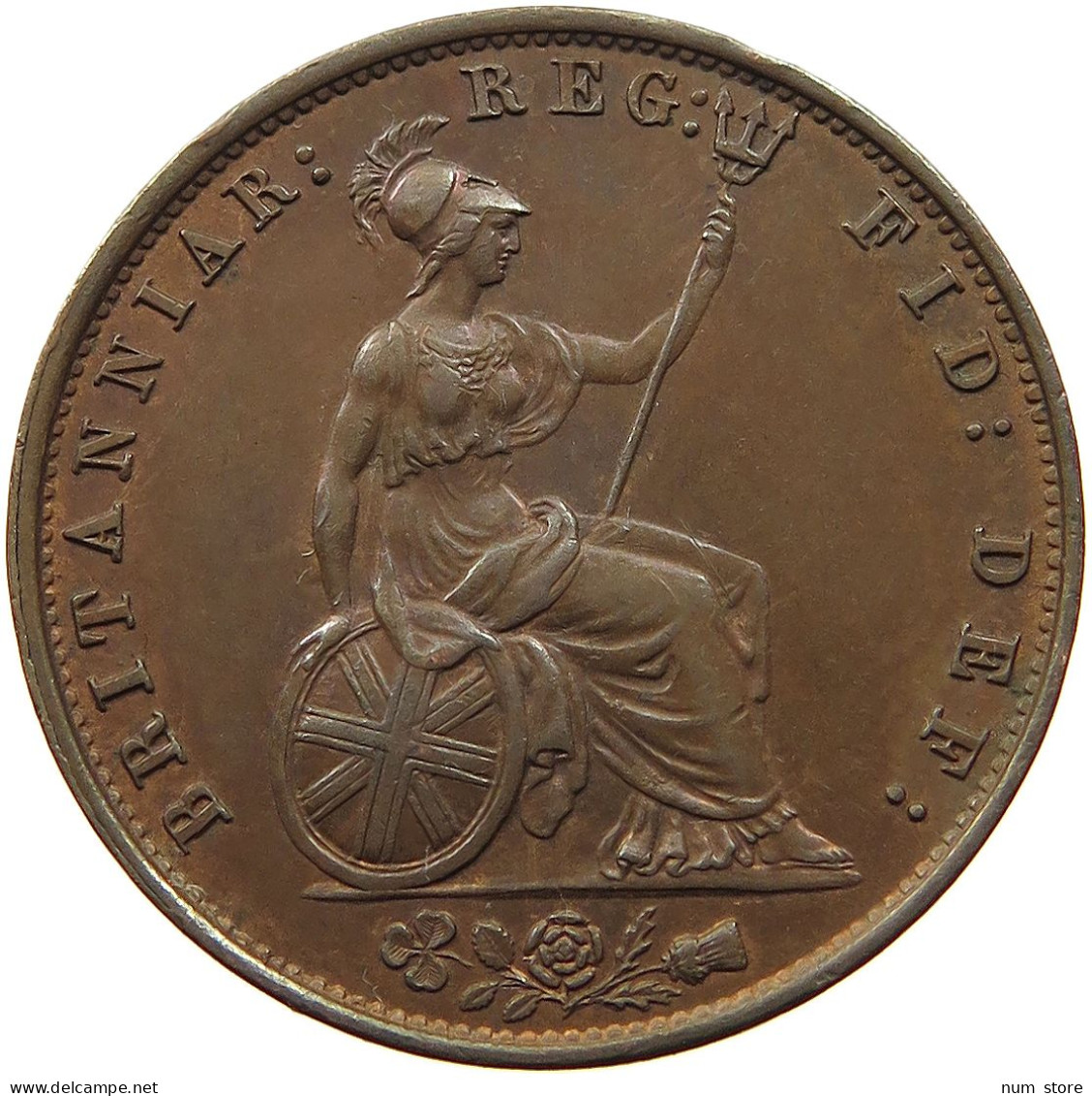 GREAT BRITAIN HALF PENNY 1858 Victoria 1837-1901 #t058 0517 - C. 1/2 Penny