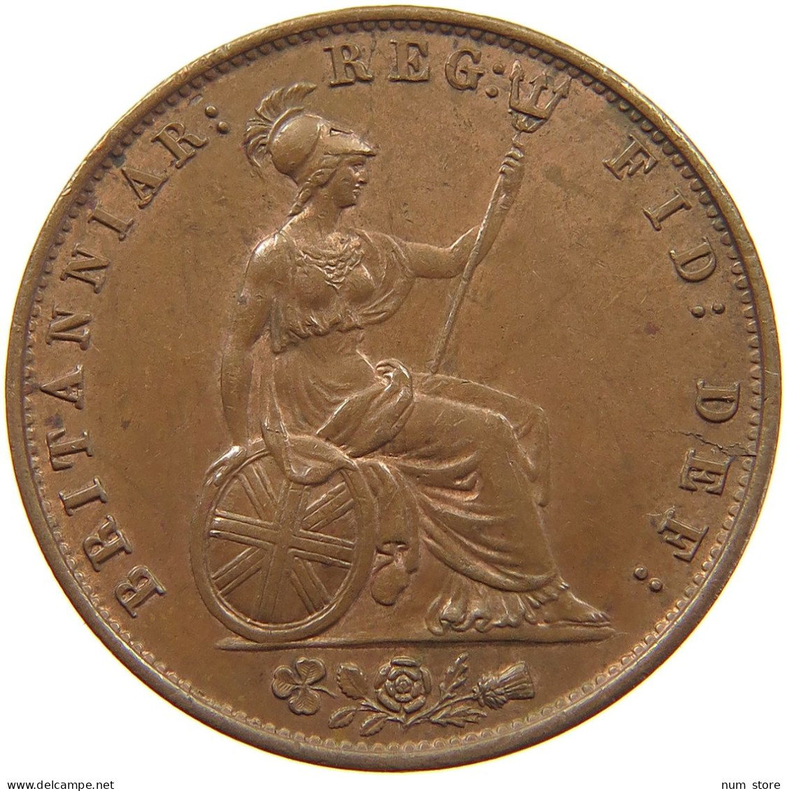 GREAT BRITAIN HALF PENNY 1858 Victoria 1837-1901 #t118 0219 - C. 1/2 Penny