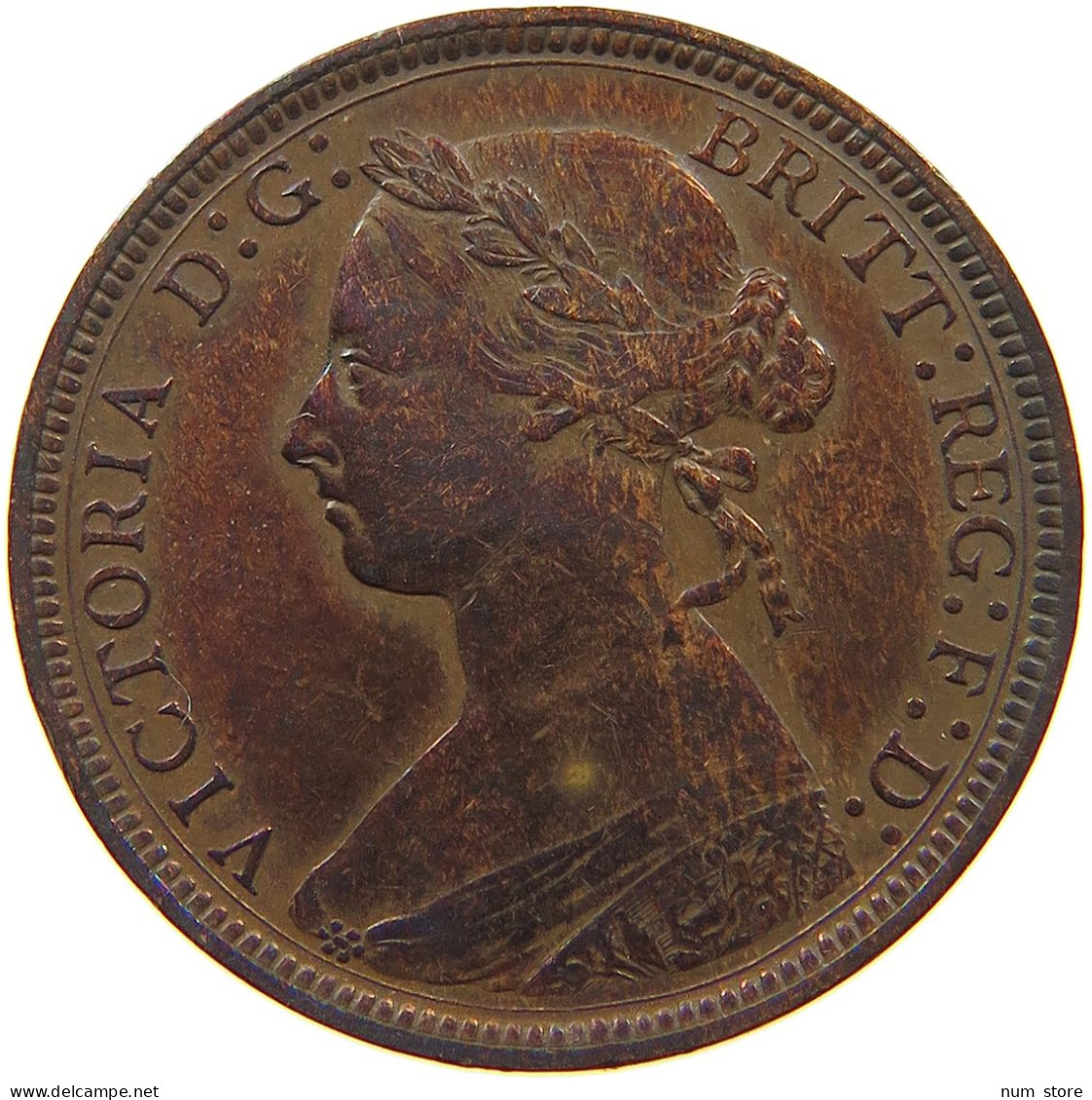 GREAT BRITAIN HALF PENNY 1885 Victoria 1837-1901 #t107 0061 - C. 1/2 Penny