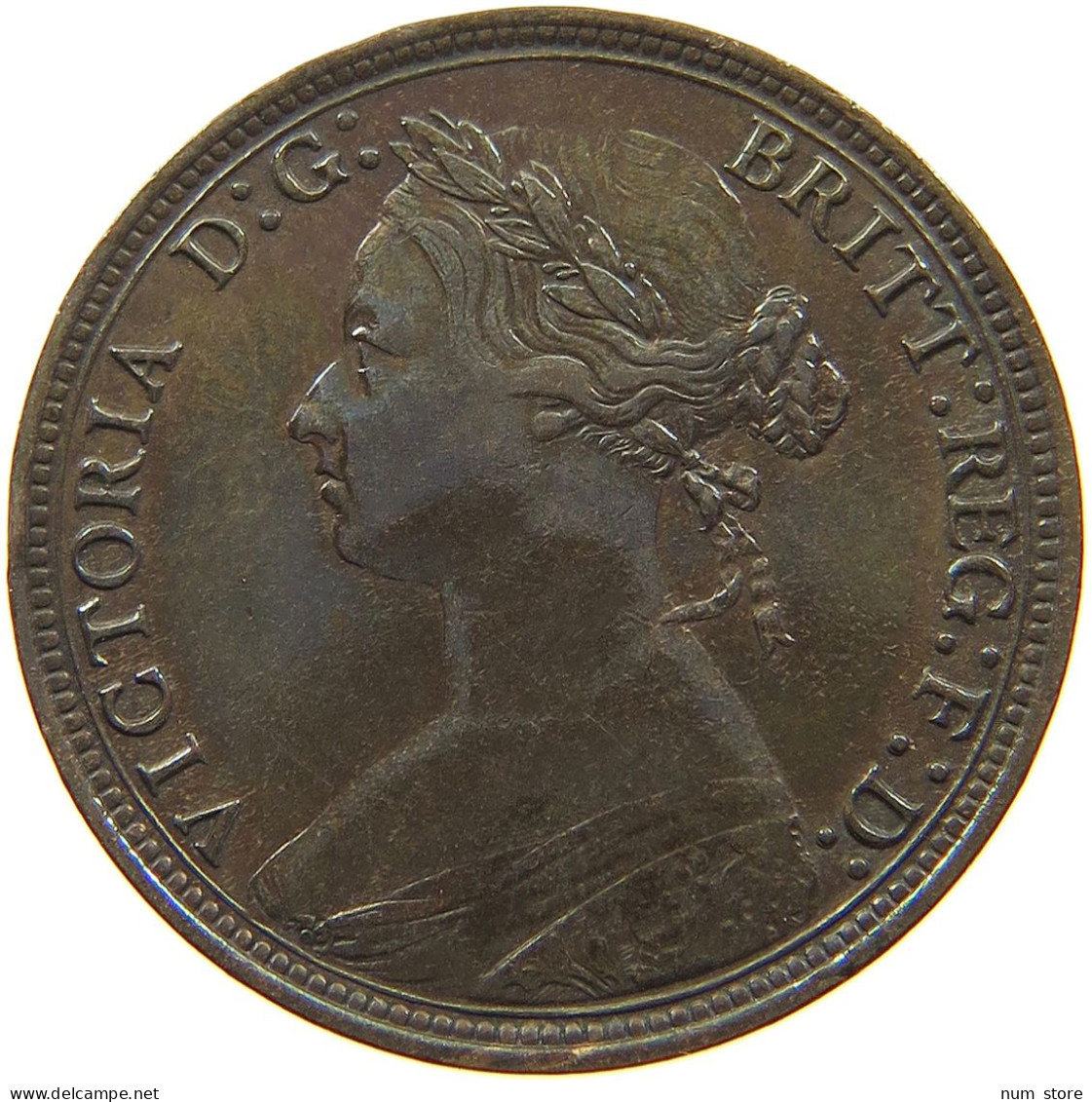 GREAT BRITAIN HALF PENNY 1879 Victoria 1837-1901 #t112 1119 - C. 1/2 Penny