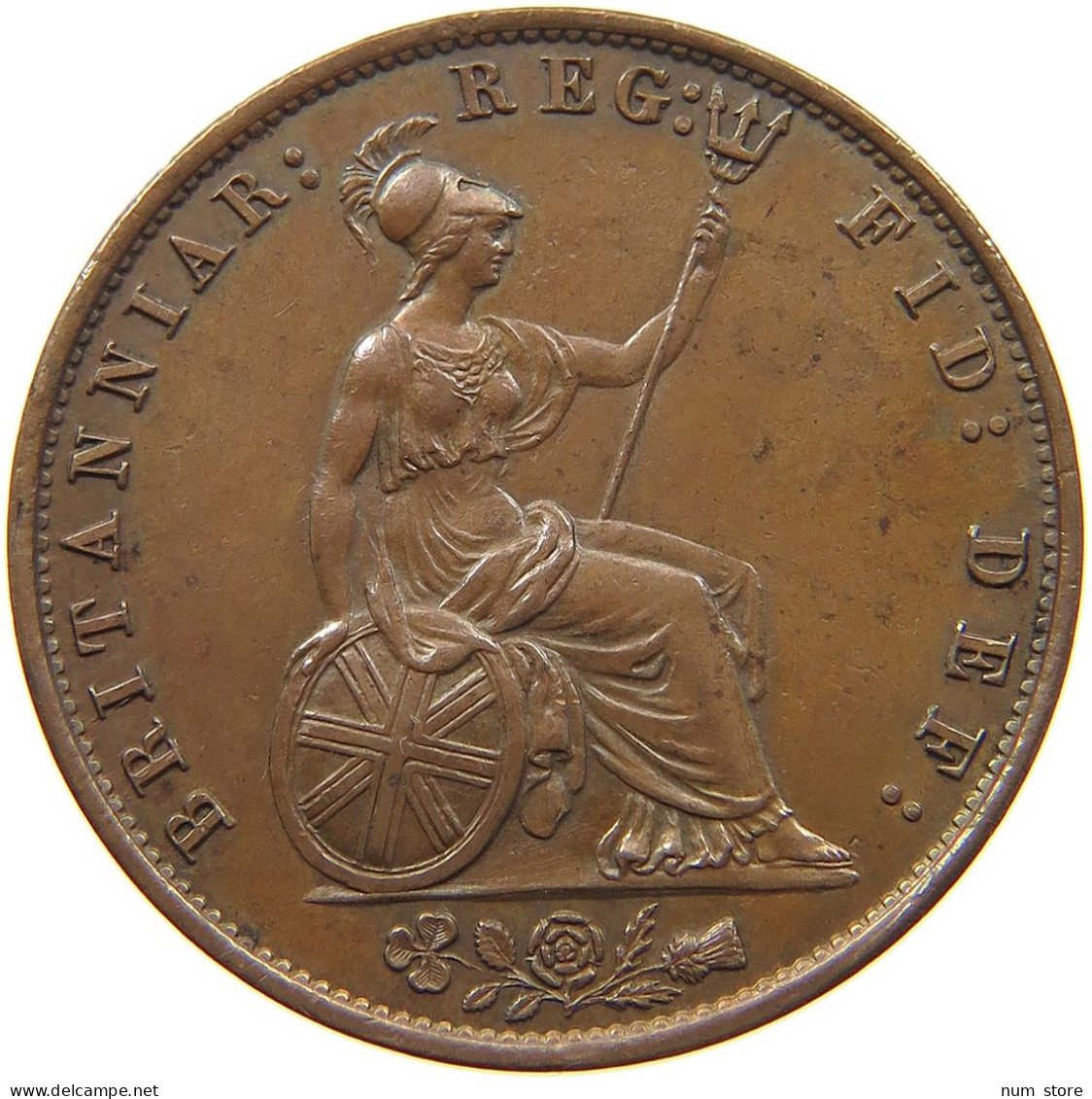 GREAT BRITAIN HALF PENNY 1857 Victoria 1837-1901 #t107 0049 - C. 1/2 Penny