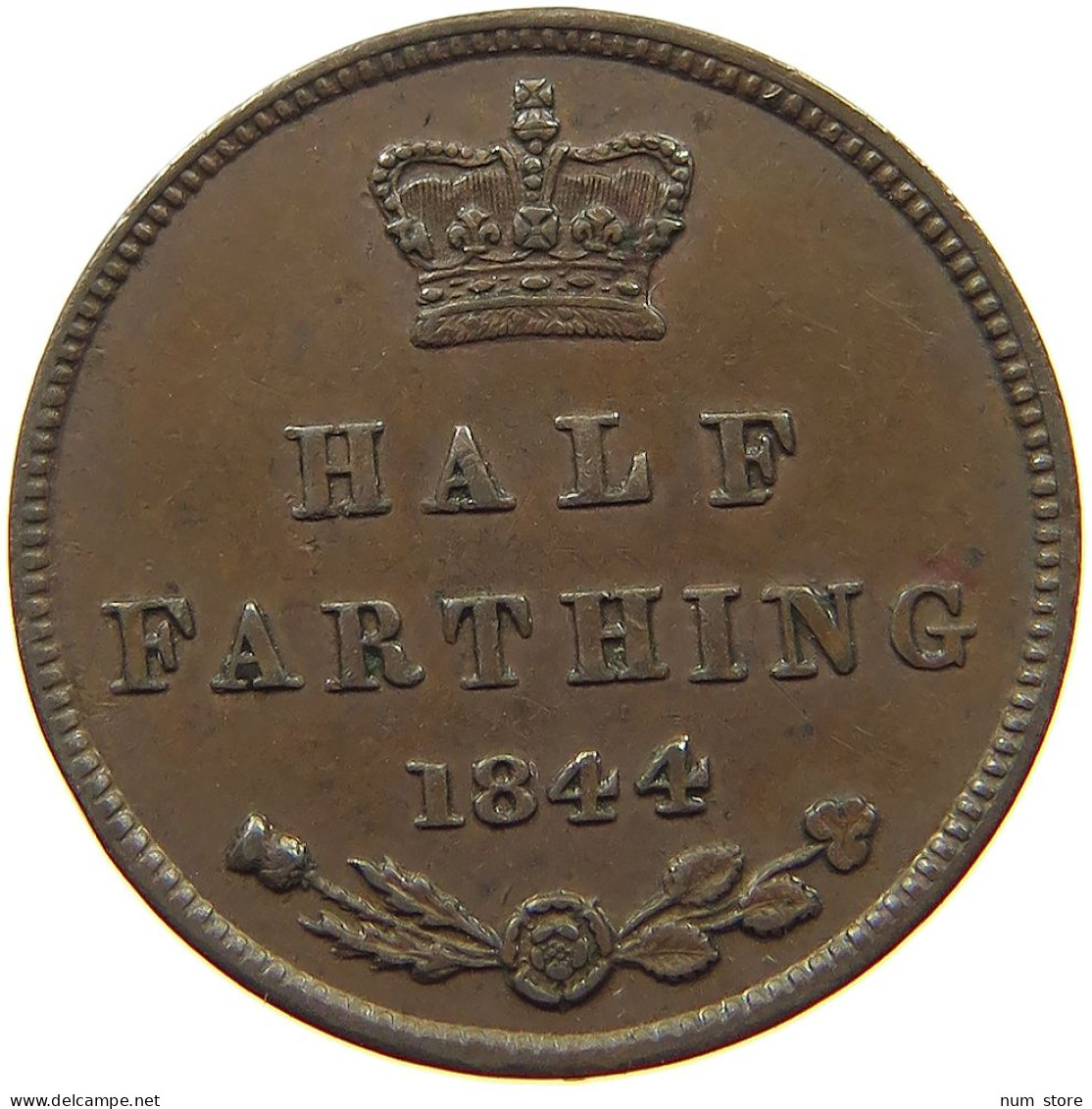 GREAT BRITAIN HALF FARTHING 1844 Victoria 1837-1901 #t148 1003 - A. 1/4 - 1/3 - 1/2 Farthing