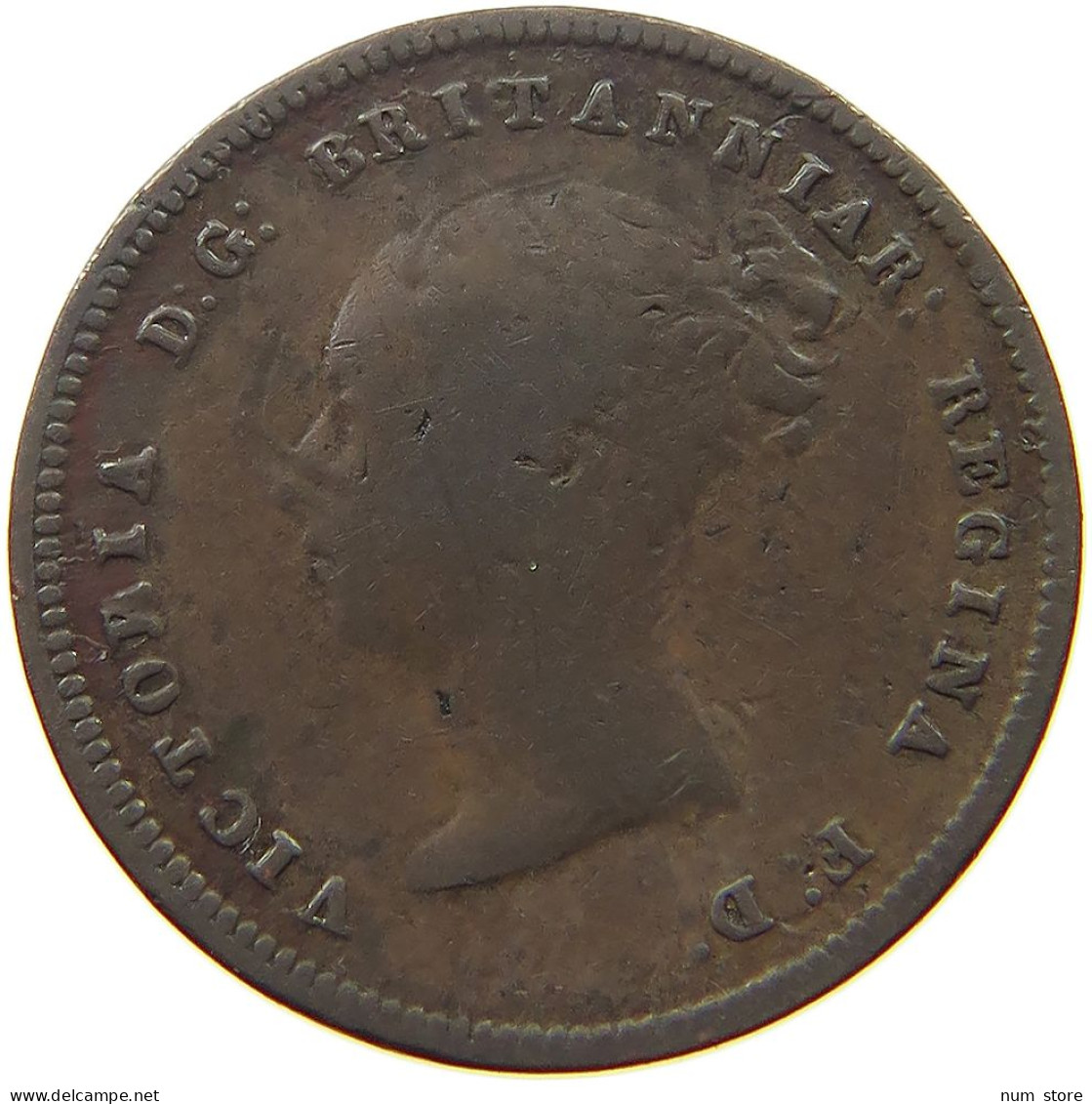 GREAT BRITAIN HALF FARTHING 1844 Victoria 1837-1901 #s052 0277 - A. 1/4 - 1/3 - 1/2 Farthing