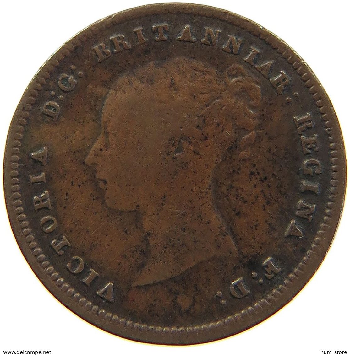 GREAT BRITAIN HALF FARTHING 1843 Victoria 1837-1901 #s024 0177 - A. 1/4 - 1/3 - 1/2 Farthing