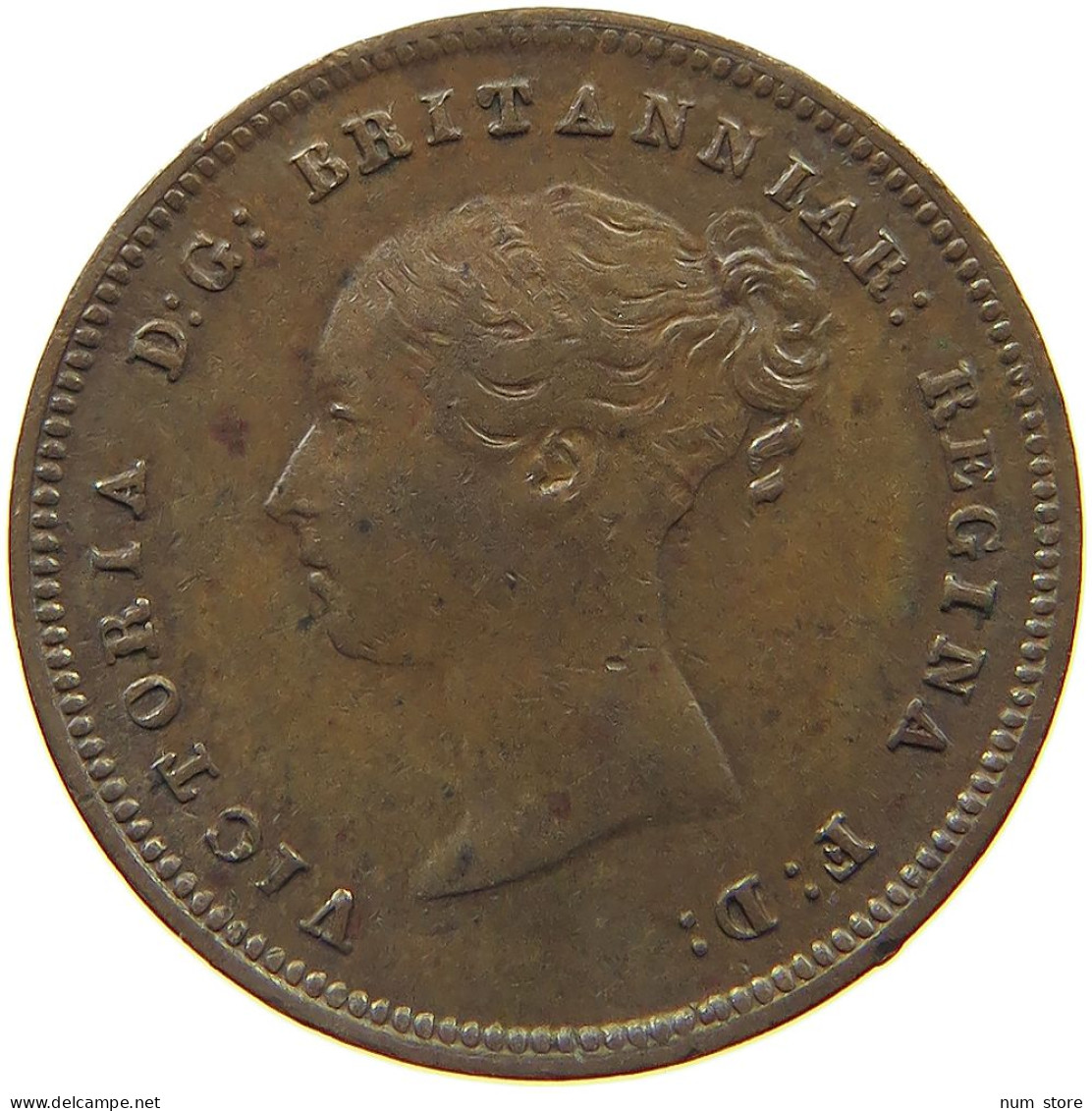 GREAT BRITAIN HALF FARTHING 1843 Victoria 1837-1901 #t004 0223 - A. 1/4 - 1/3 - 1/2 Farthing
