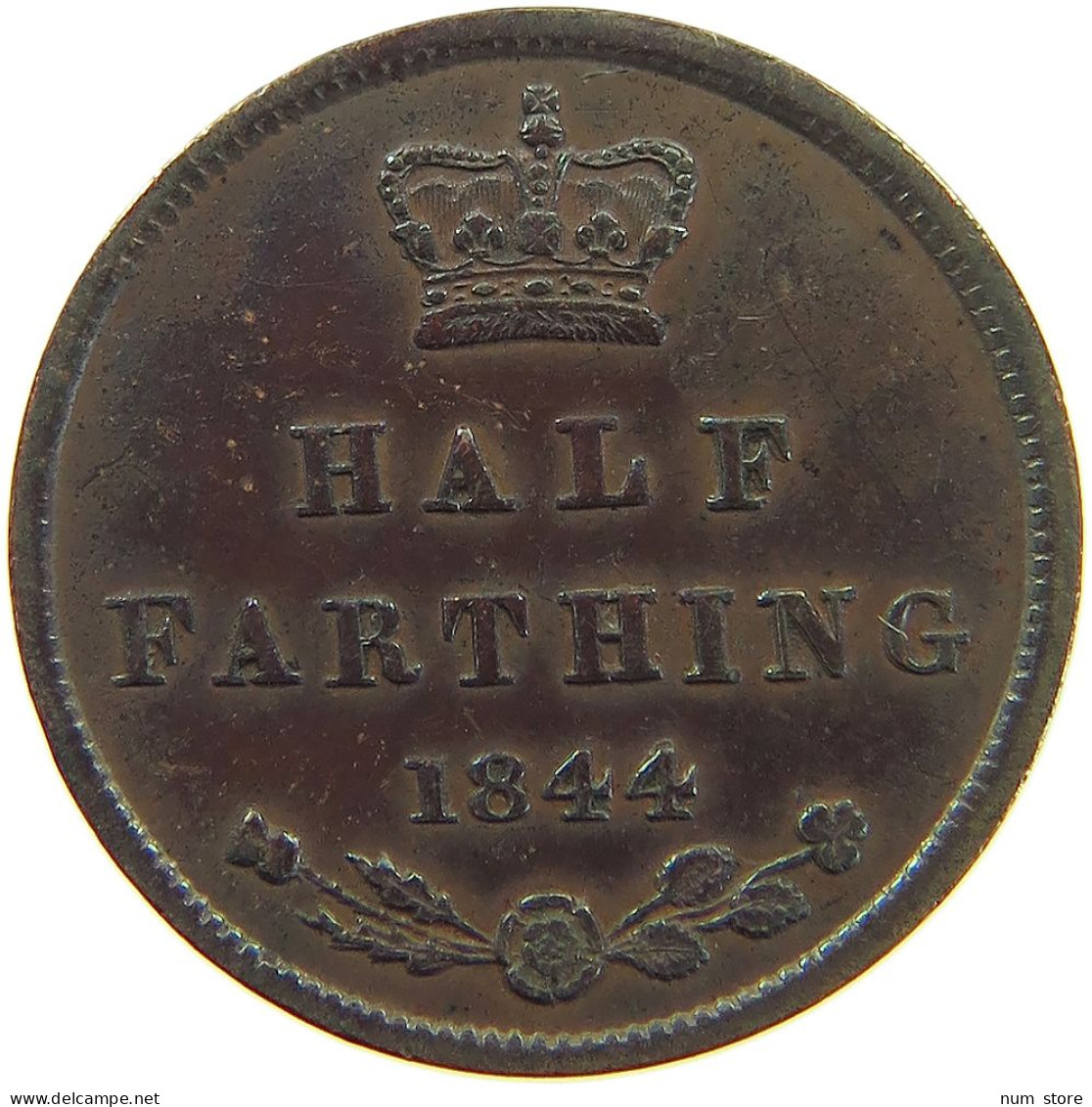 GREAT BRITAIN HALF FARTHING 1844 Victoria 1837-1901 #t005 0371 - A. 1/4 - 1/3 - 1/2 Farthing
