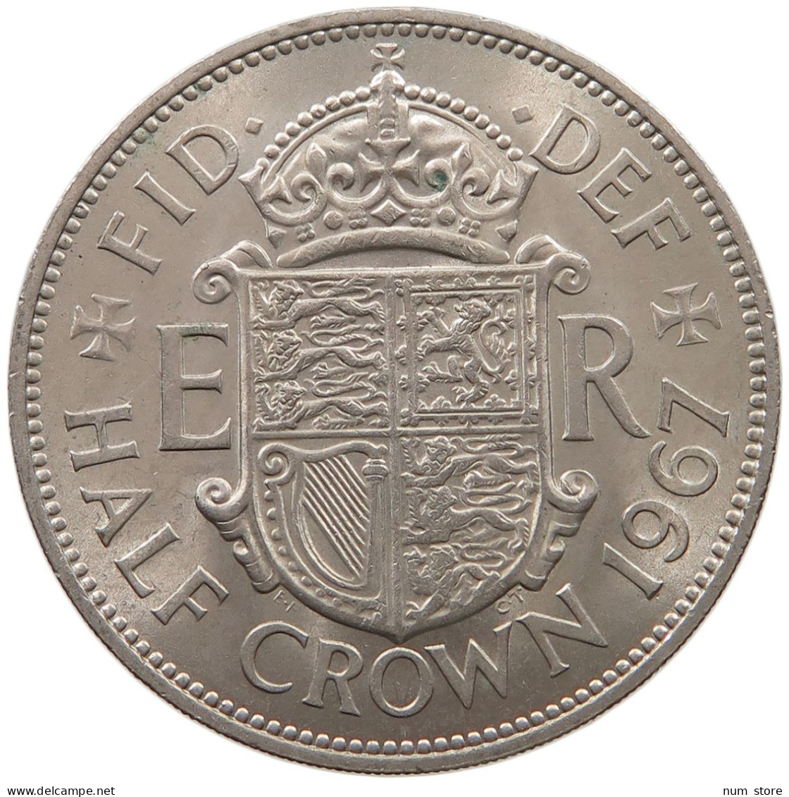 GREAT BRITAIN HALF CROWN 1967 Elisabeth II. (1952-) #a042 0353 - K. 1/2 Crown