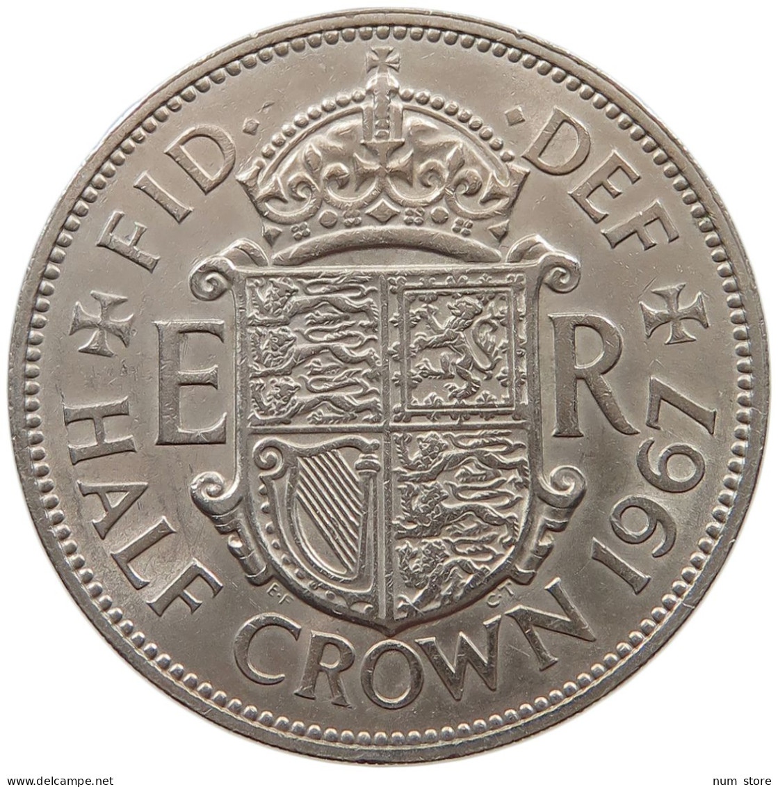 GREAT BRITAIN HALF CROWN 1967 Elisabeth II. (1952-) #a012 0731 - K. 1/2 Crown