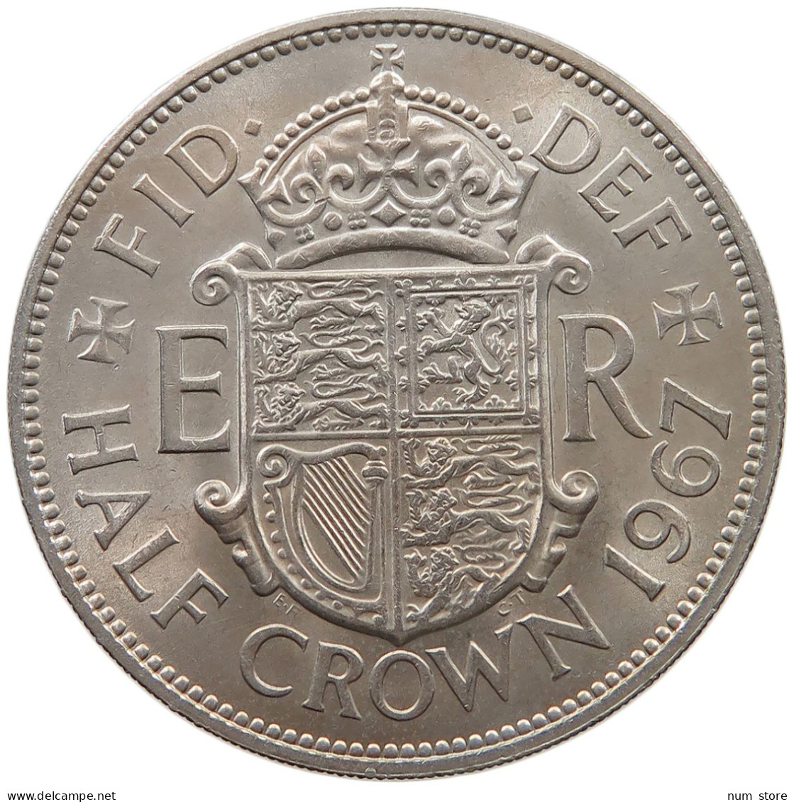 GREAT BRITAIN HALF CROWN 1967 Elisabeth II. (1952-) #s060 0787 - K. 1/2 Crown