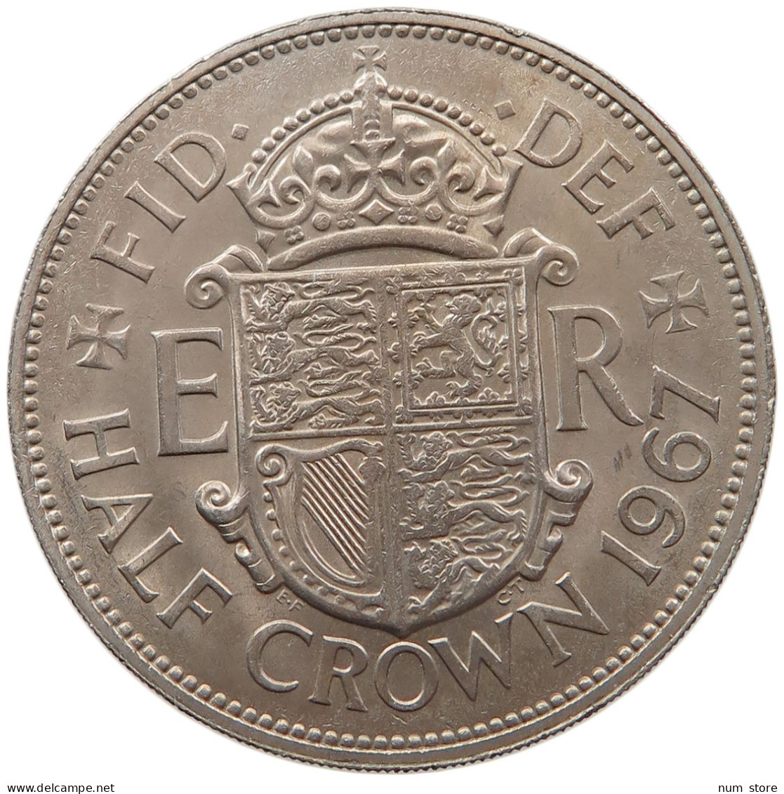 GREAT BRITAIN HALF CROWN 1967 Elisabeth II. (1952-) #s019 0043 - K. 1/2 Crown