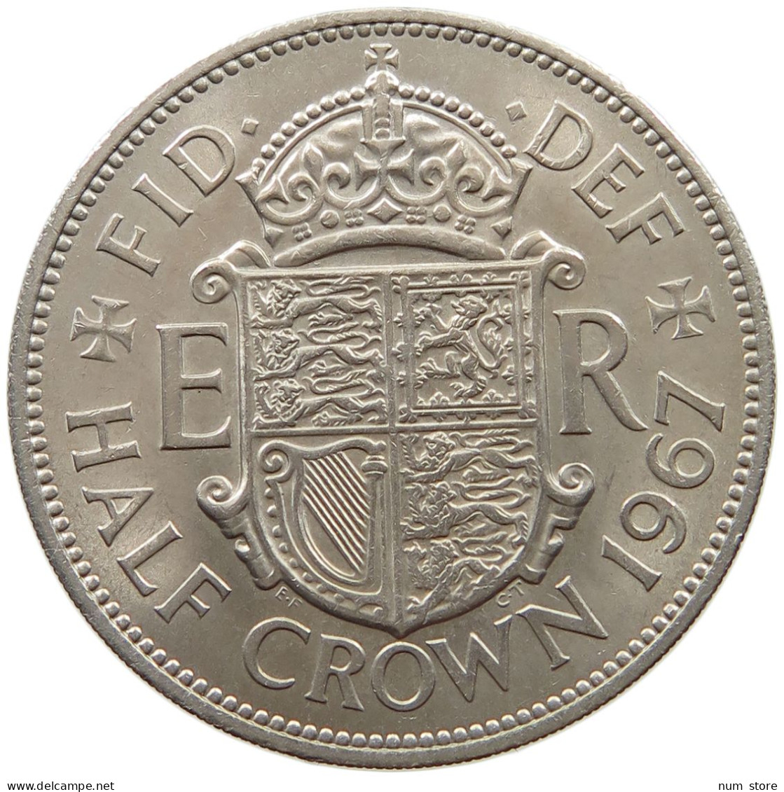 GREAT BRITAIN HALF CROWN 1967 Elisabeth II. (1952-) #a087 0751 - K. 1/2 Crown