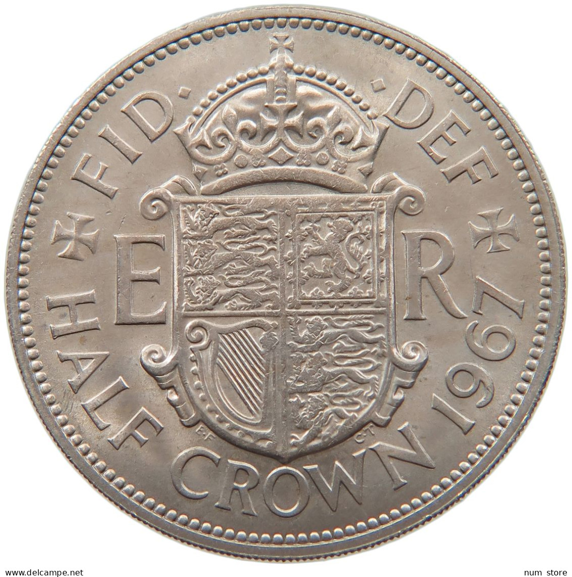 GREAT BRITAIN HALF CROWN 1967 Elisabeth II. (1952-) #s019 0003 - K. 1/2 Crown