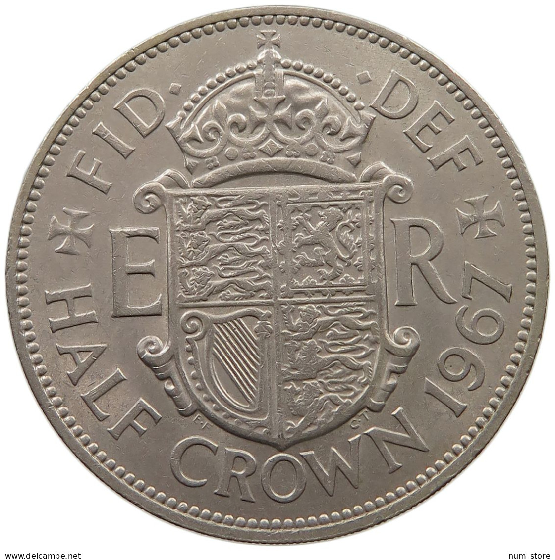 GREAT BRITAIN HALF CROWN 1967 Elisabeth II. (1952-) #s060 0785 - K. 1/2 Crown