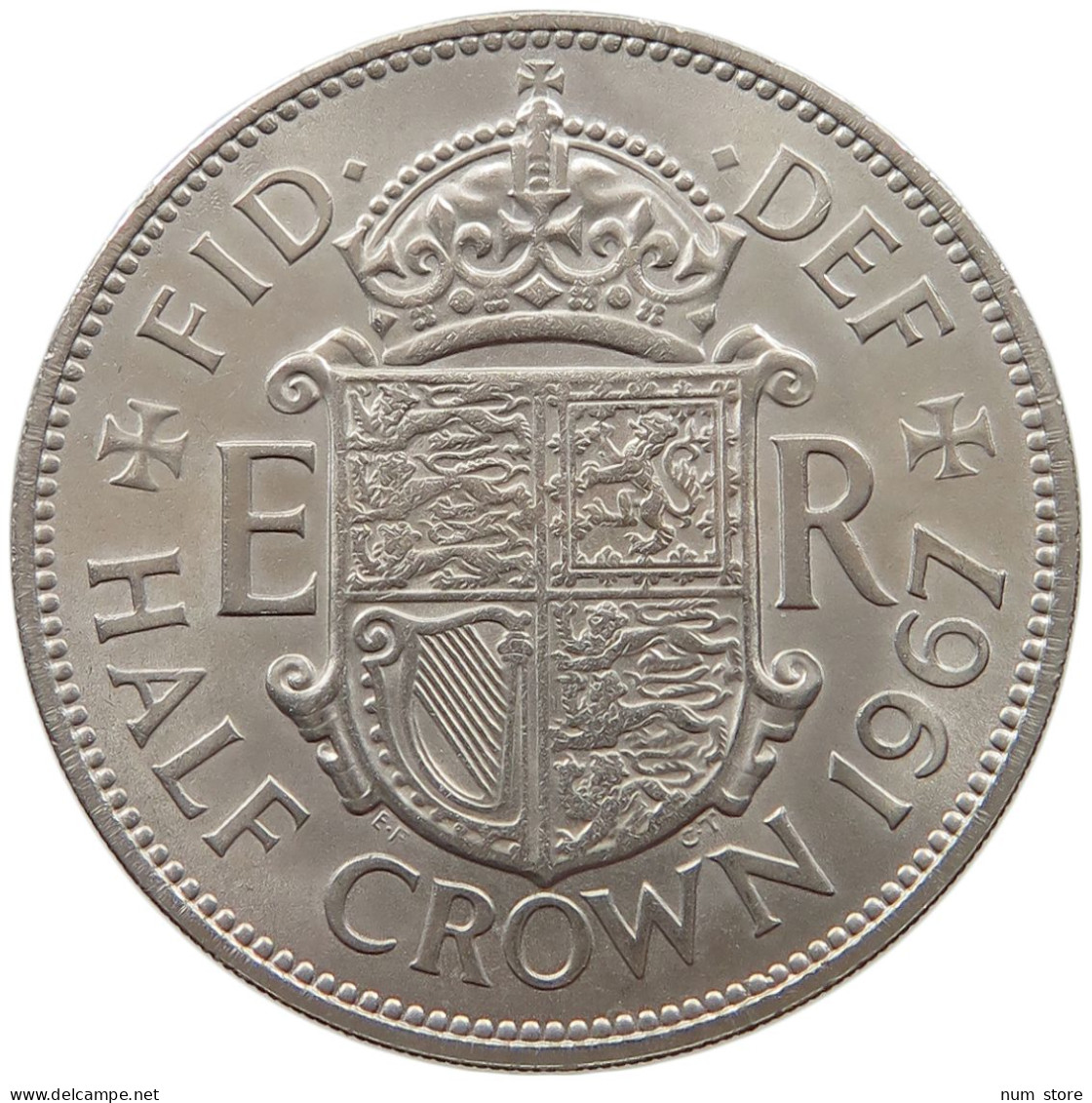 GREAT BRITAIN HALF CROWN 1967 Elisabeth II. (1952-) #a012 0729 - K. 1/2 Crown