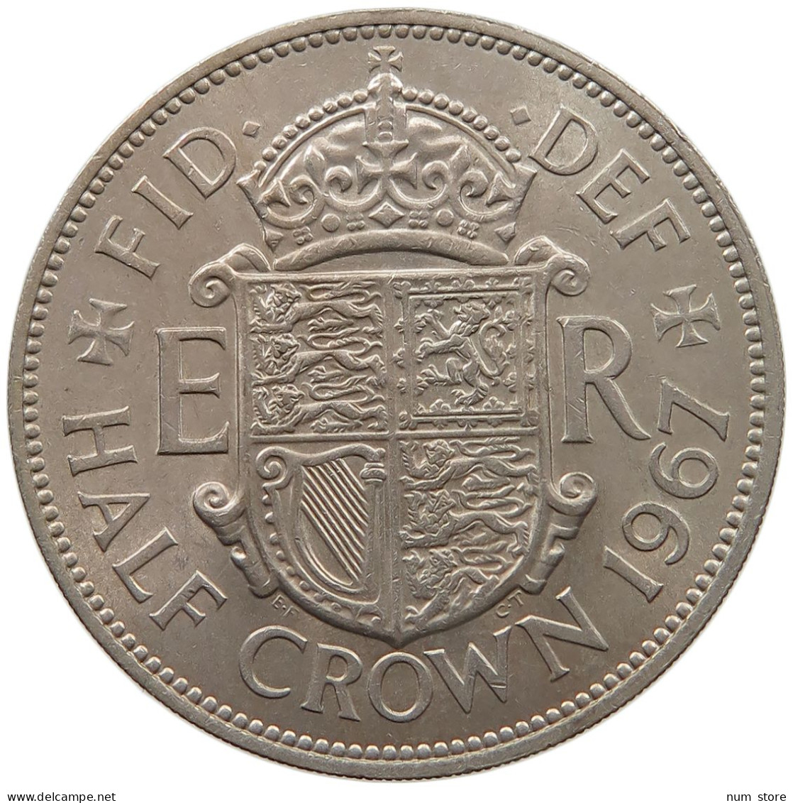 GREAT BRITAIN HALF CROWN 1967 Elisabeth II. (1952-) #s060 0783 - K. 1/2 Crown