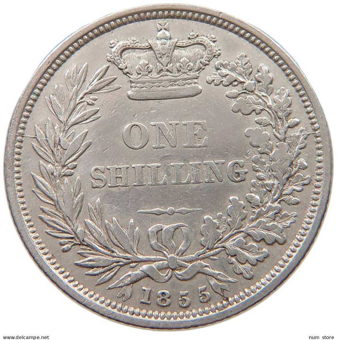 GREAT BRITAIN SHILLING 1855 Victoria 1837-1901 YOUNG HEAD #t107 0343 - I. 1 Shilling