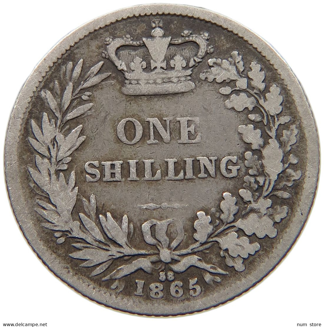 GREAT BRITAIN SHILLING 1865 Victoria 1837-1901 #c002 0087 - I. 1 Shilling