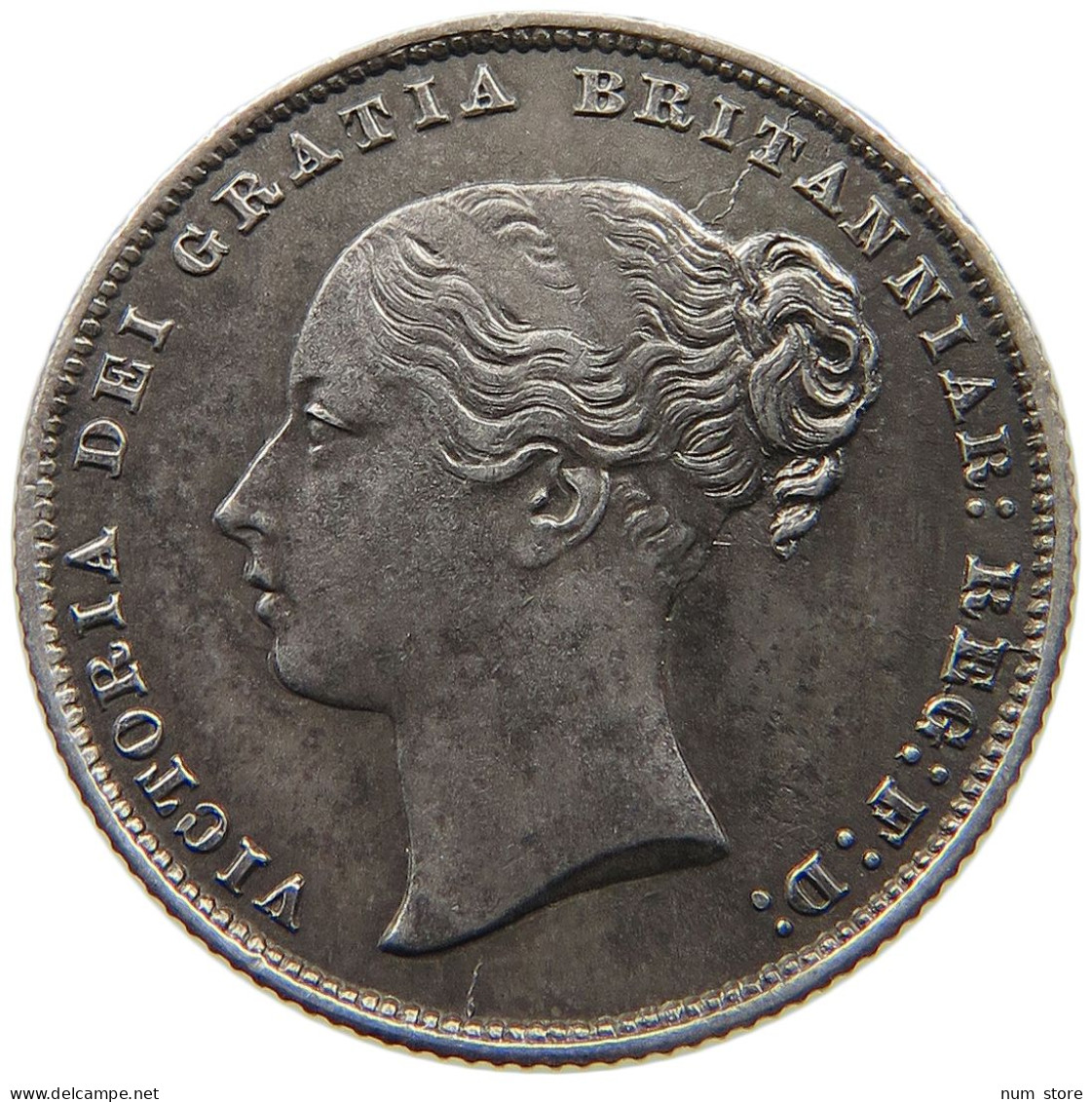 GREAT BRITAIN SHILLING 1865 Victoria 1837-1901 DIE 3 #t085 0269 - I. 1 Shilling