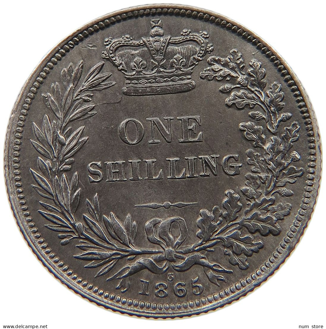 GREAT BRITAIN SHILLING 1865 Victoria 1837-1901 DIE 3 #t085 0269 - I. 1 Shilling