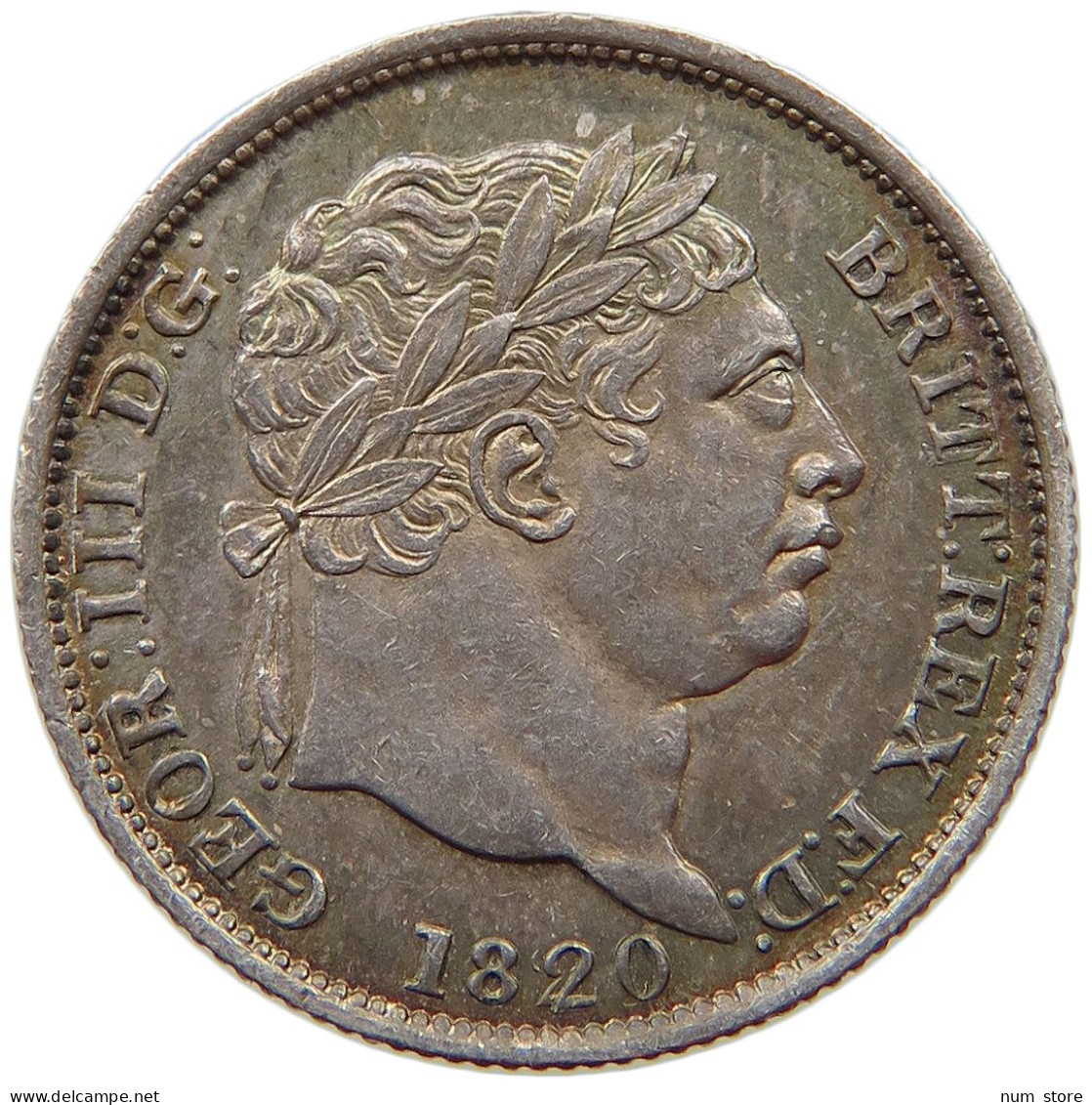 GREAT BRITAIN SHILLING 1820 GEORGE IV. (1820-1830) DOUBLE STRUCK 2 #t078 0117 - I. 1 Shilling