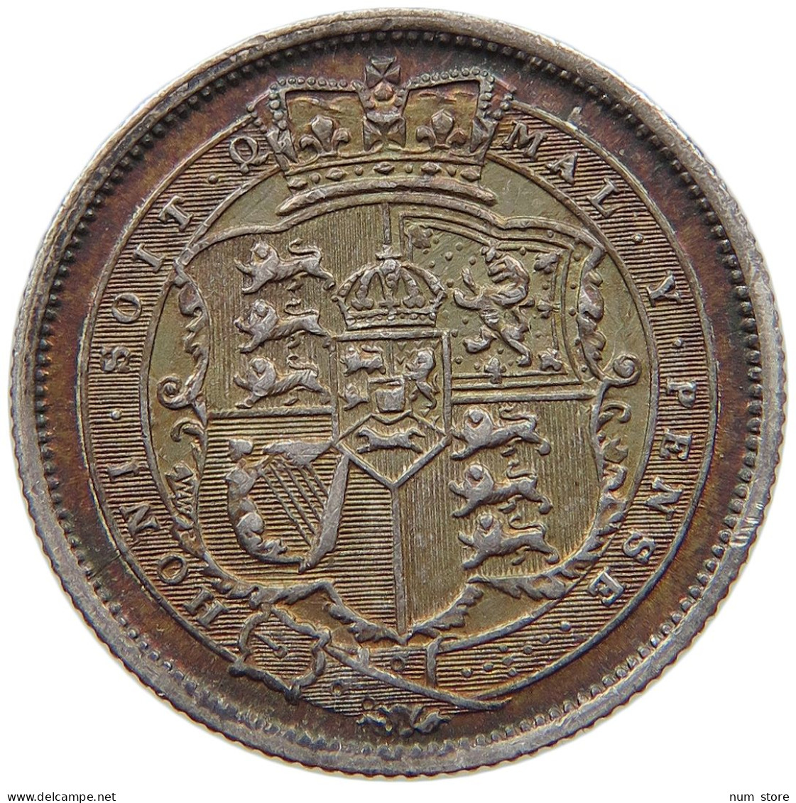 GREAT BRITAIN SHILLING 1820 GEORGE IV. (1820-1830) DOUBLE STRUCK 2 #t078 0117 - I. 1 Shilling