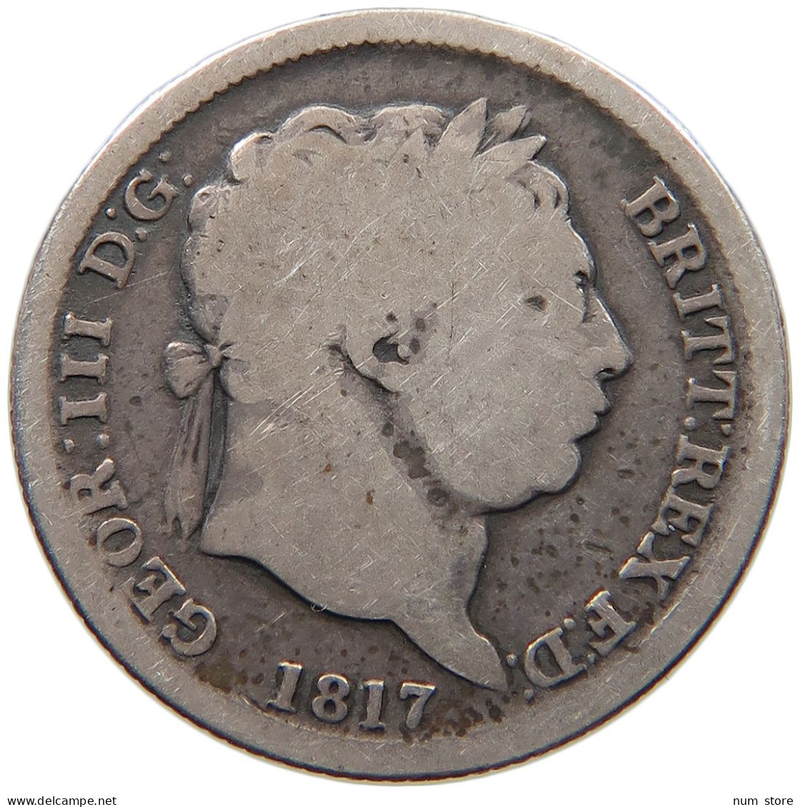 GREAT BRITAIN SHILLING 1817 GEORGE III. 1760-1820 #c022 0385 - I. 1 Shilling